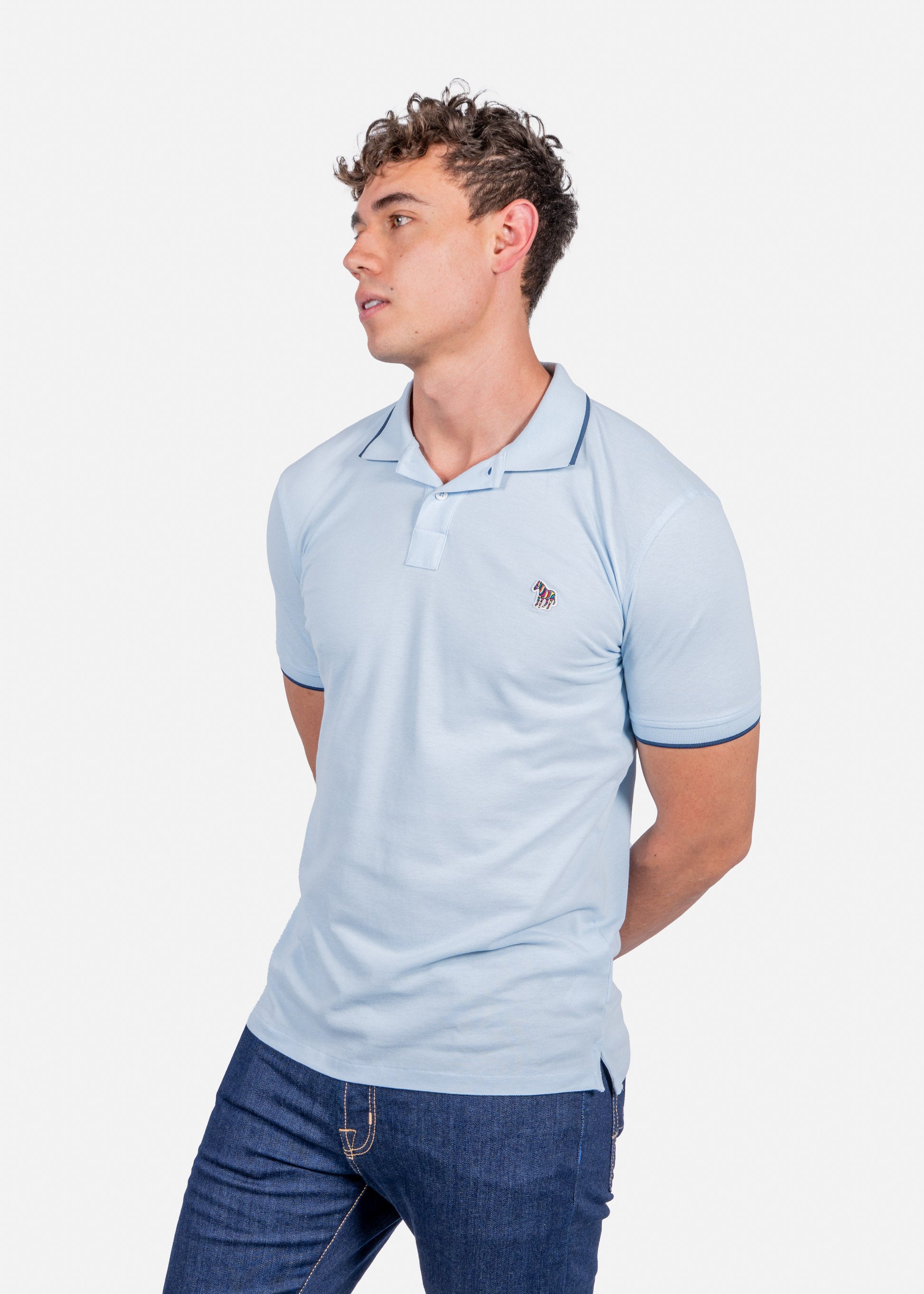 CAMISETA POLO PAUL SMITH AZUL ALGODON (M2R-151LZ-P21580-40A)