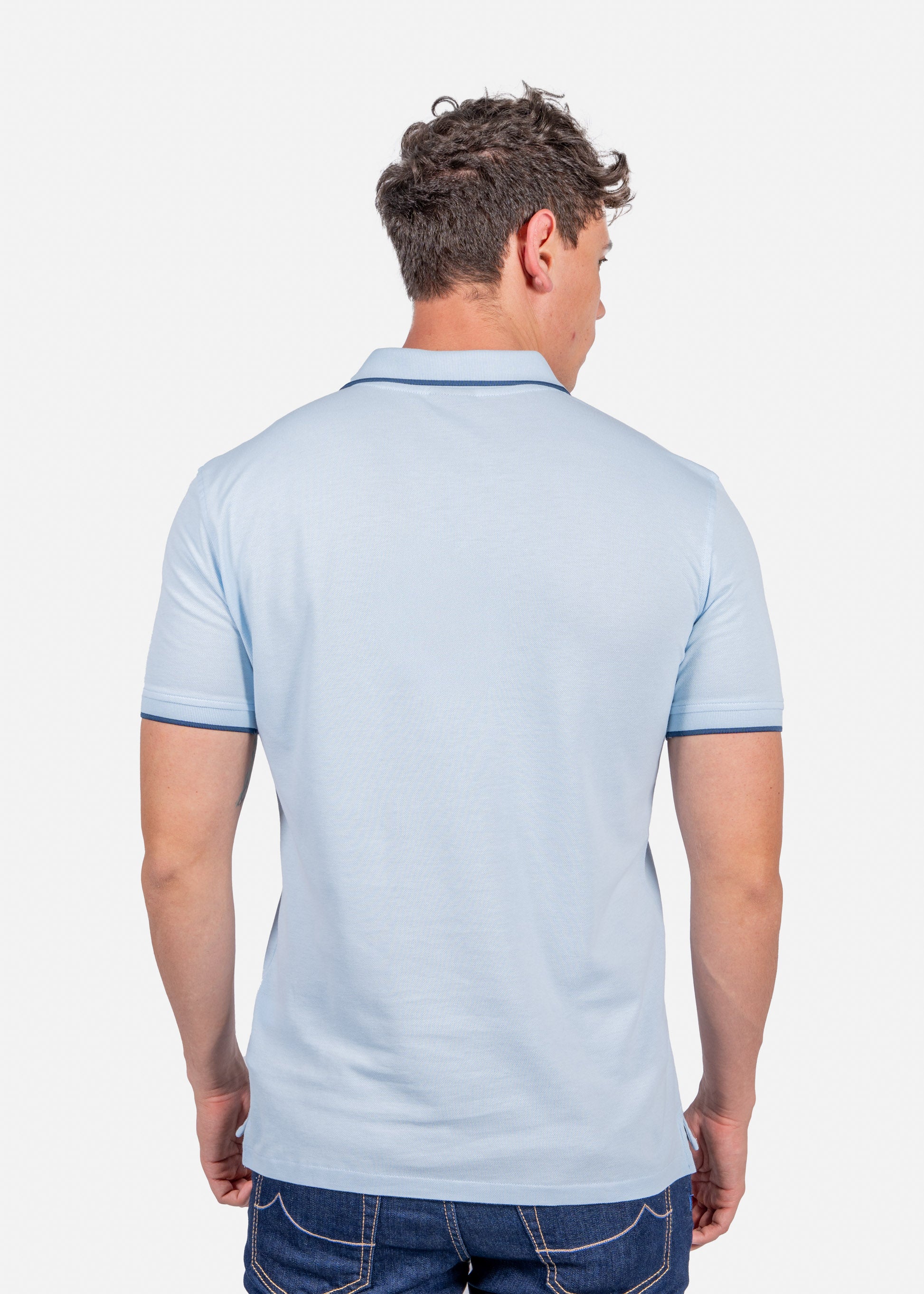CAMISETA POLO PAUL SMITH AZUL ALGODON (M2R-151LZ-P21580-40A)