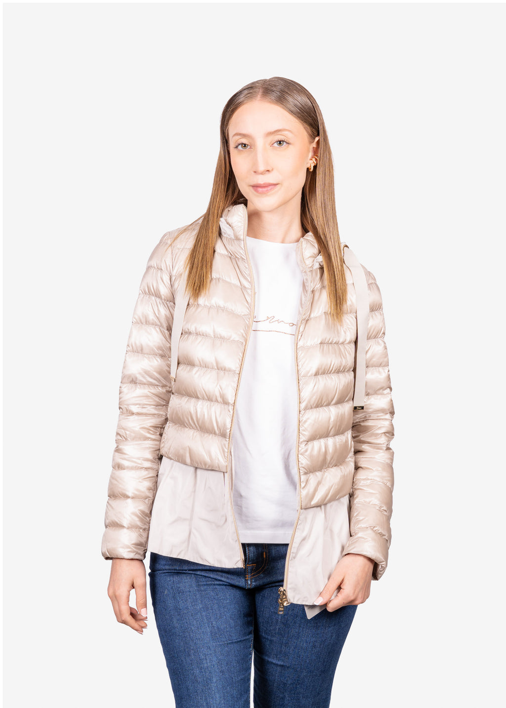 Chaqueta Acolchada Dama Champagne