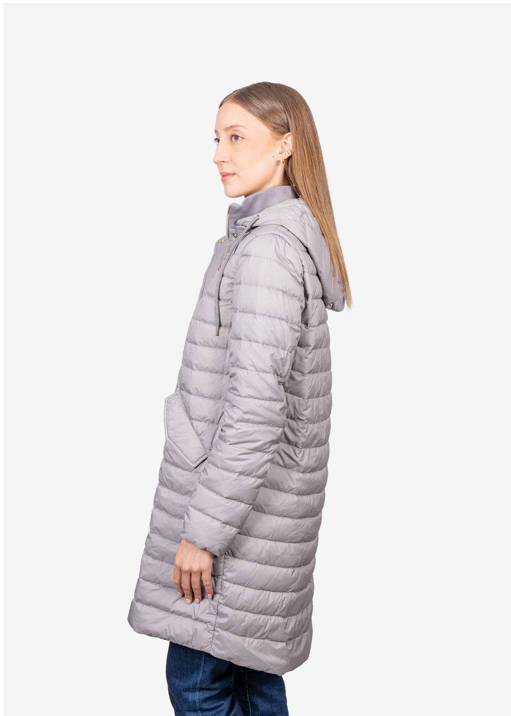 Chaqueta Acolchada Dama Gris
