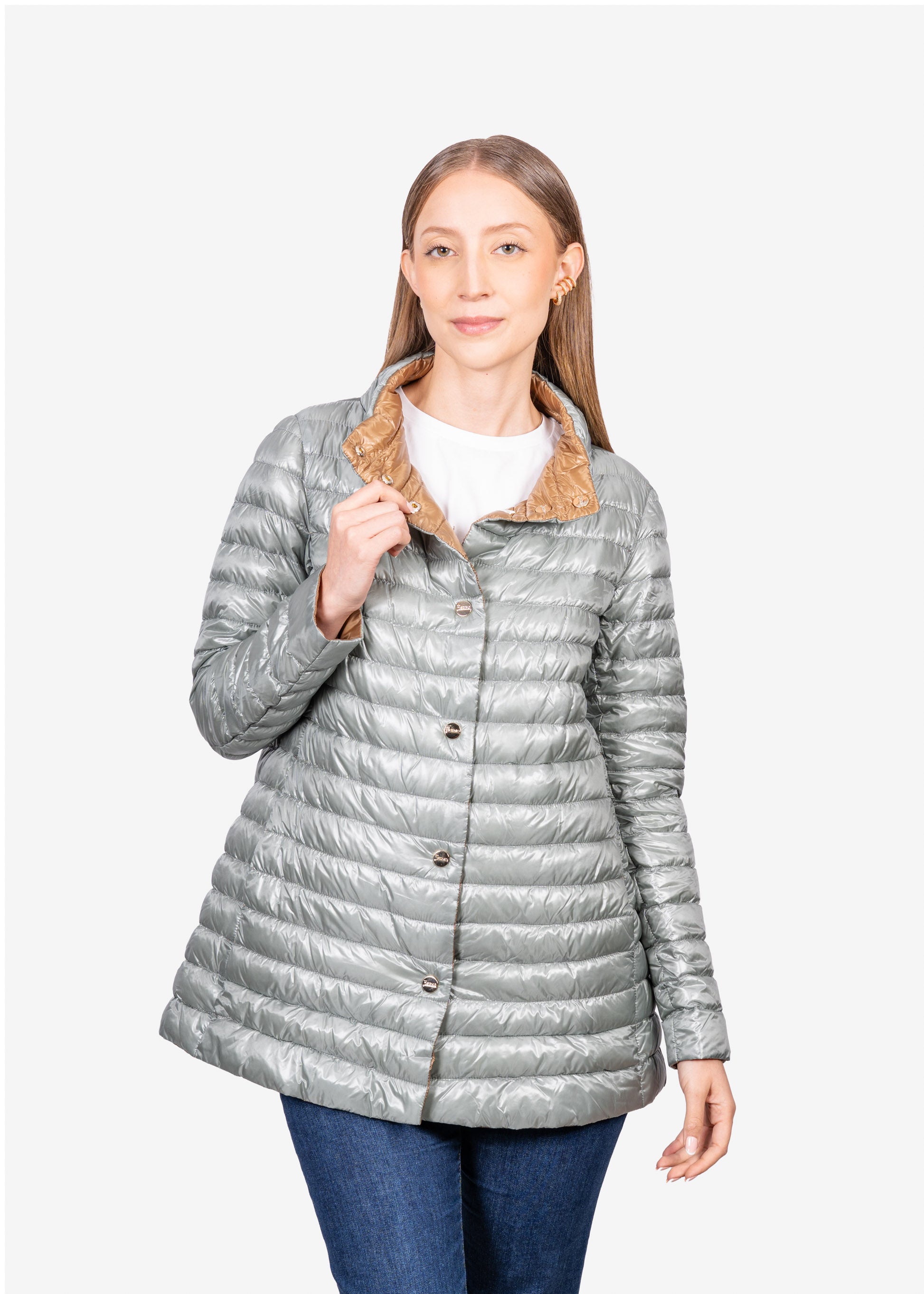 CHAQUETA HERNO DAMA VERDE POLIAMIDA (PI001687D120179434)