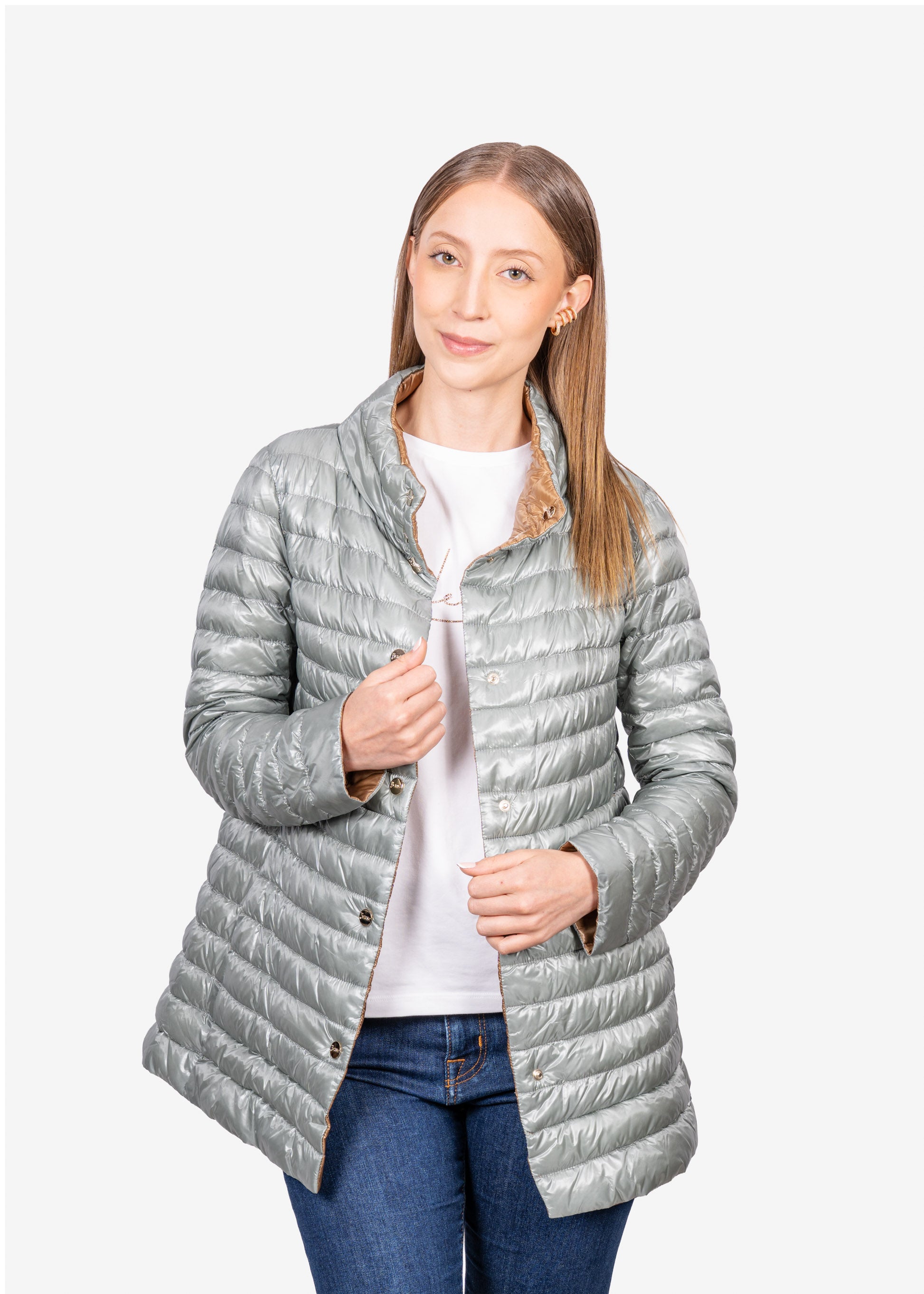 CHAQUETA HERNO DAMA VERDE POLIAMIDA (PI001687D120179434)