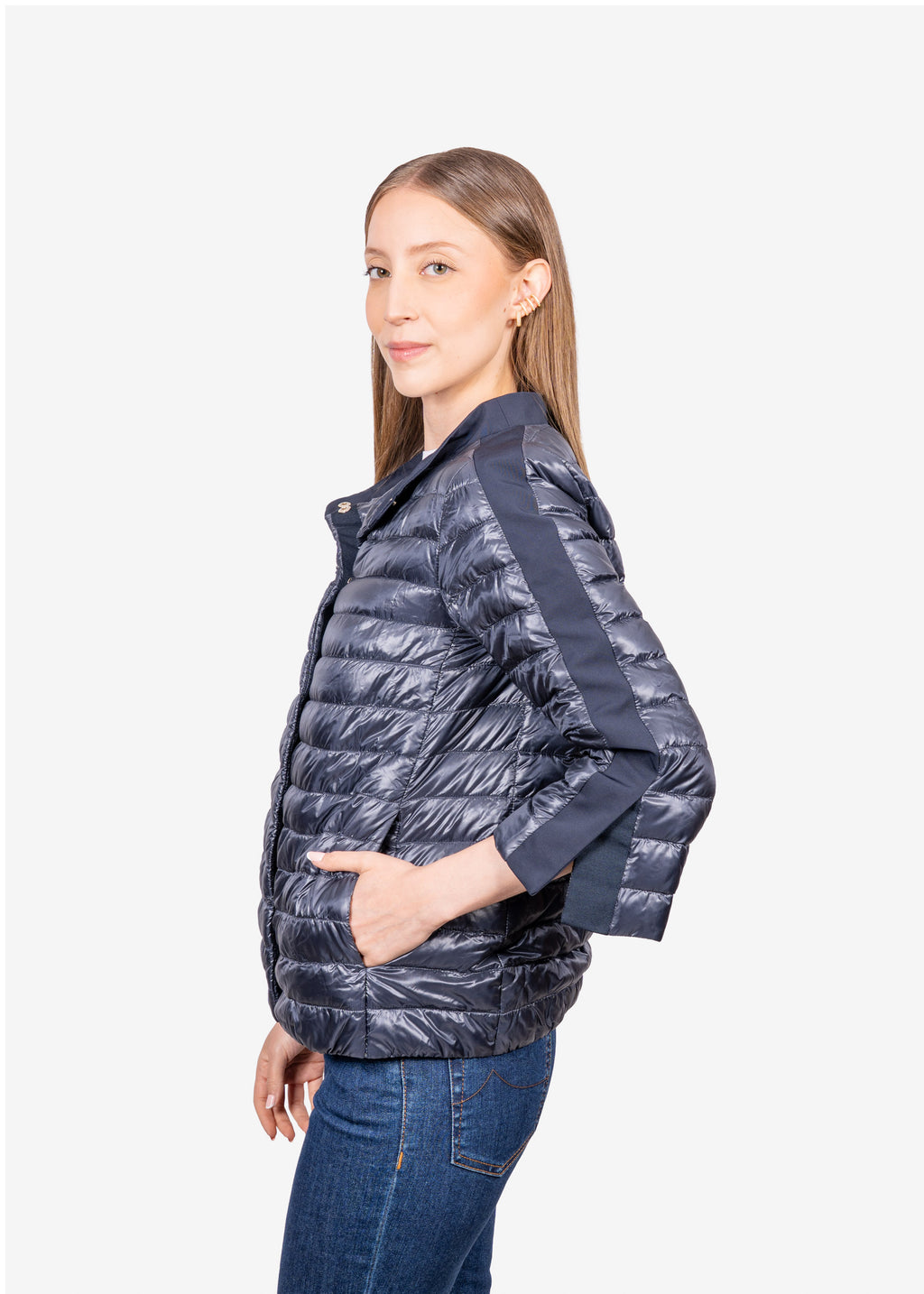 Chaqueta Acolchada Dama Azul Poliamida