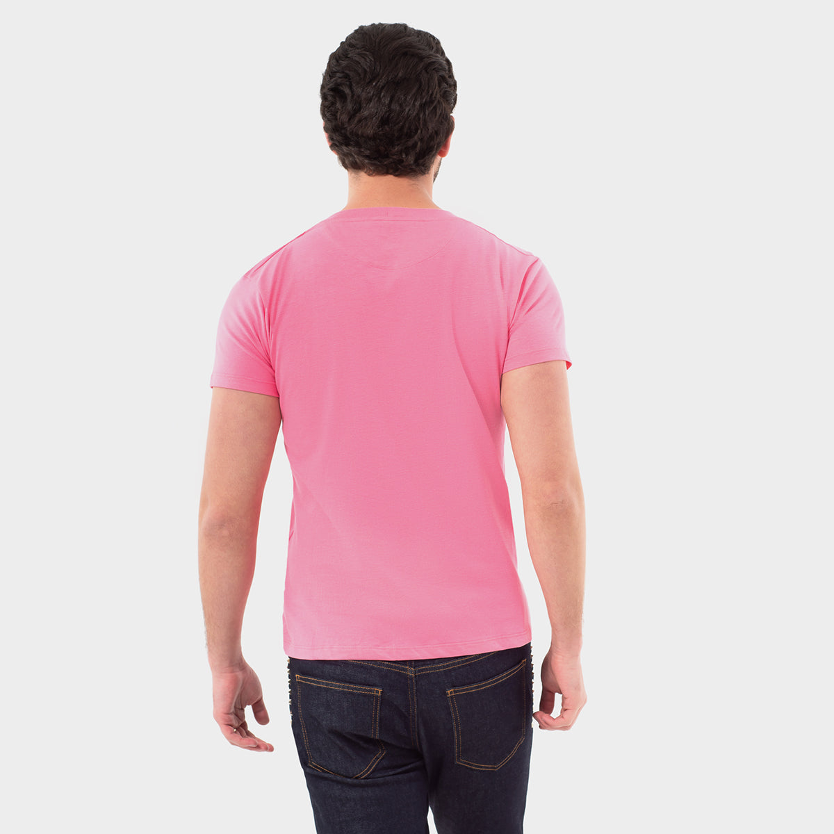 Camiseta Rosada Hombre V.