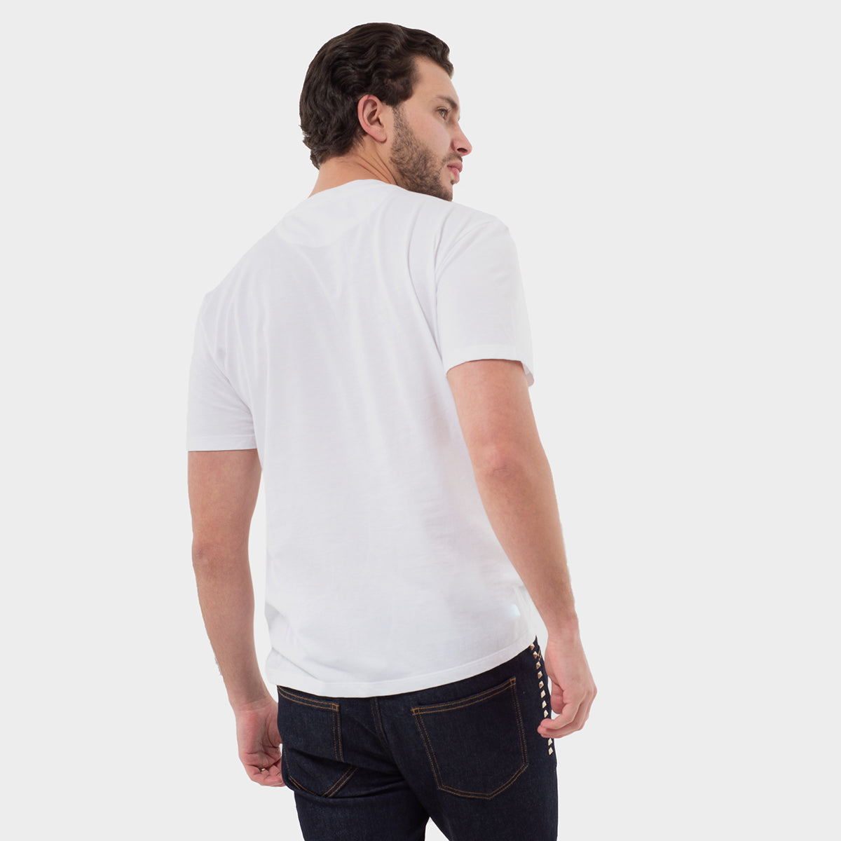 Camiseta Blanca Diseño Hombre V.