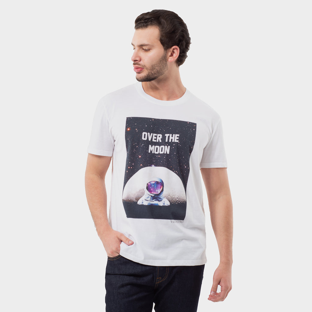 Camiseta Blanca Diseño Hombre V.