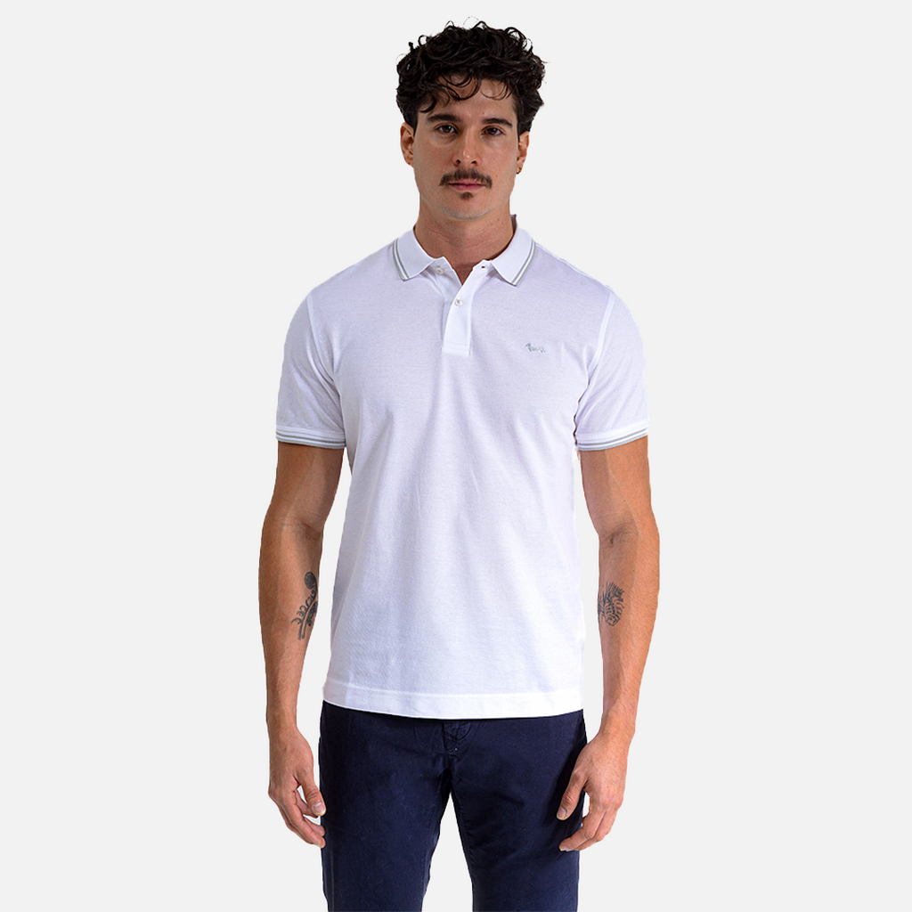 CAMISETA POLO HARMONT & BLAINE BLANCO ALGODON (LN1010N21054-100)