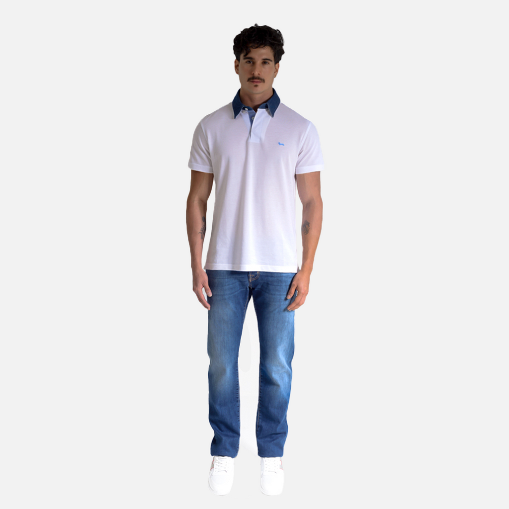 CAMISETA POLO HARMONT & BLAINE BLANCO ALGODON (LRM003020004S06-100)