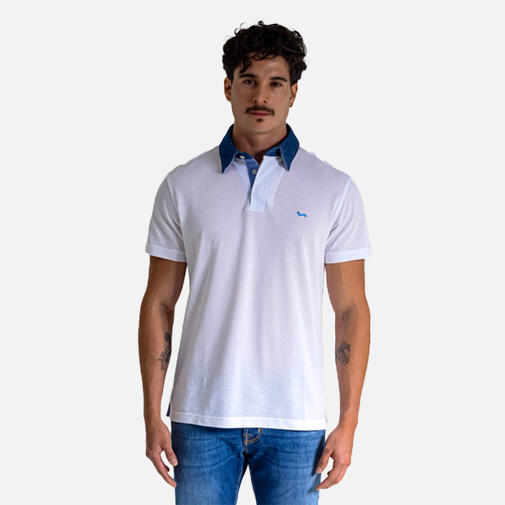 CAMISETA POLO HARMONT & BLAINE BLANCO ALGODON (LRM003020004S06-100)