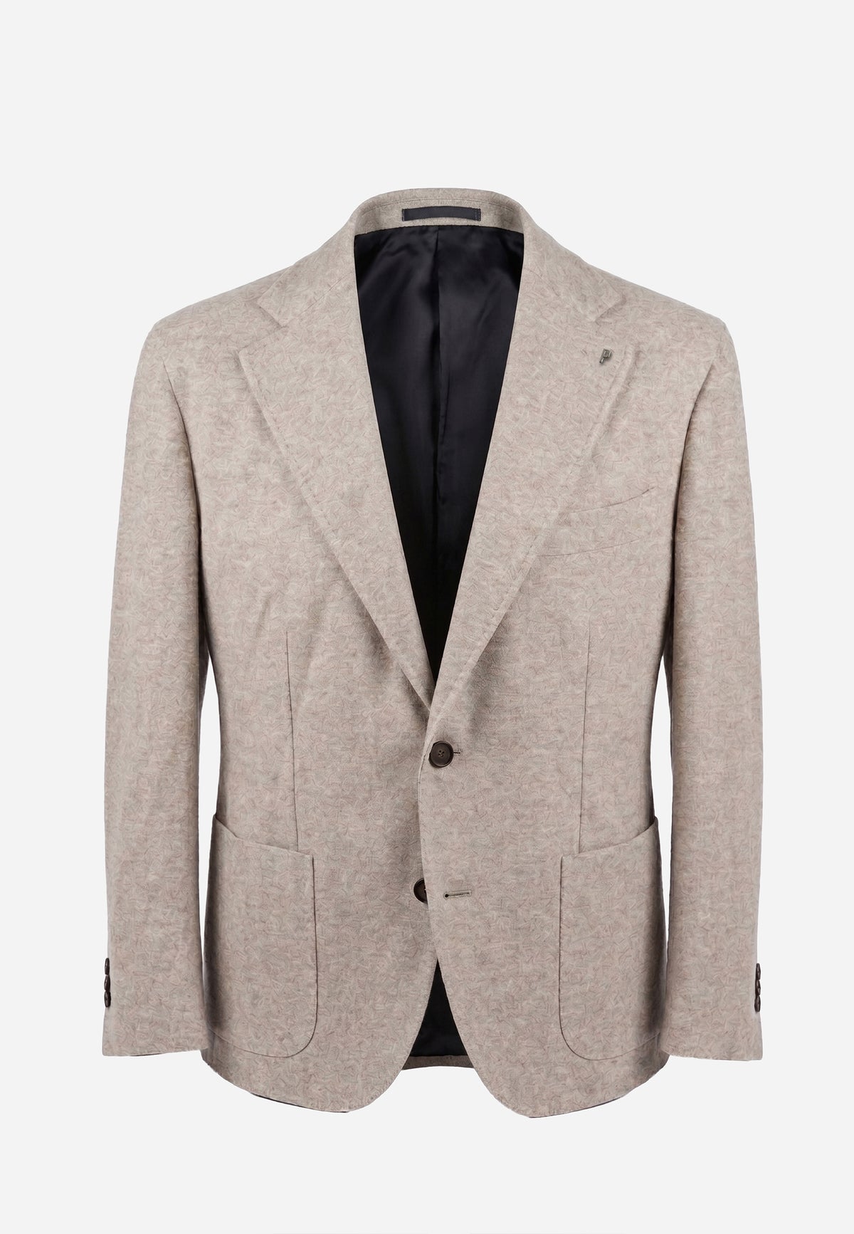 Saco Beige Single-Breasted Mezcla de Lana P.