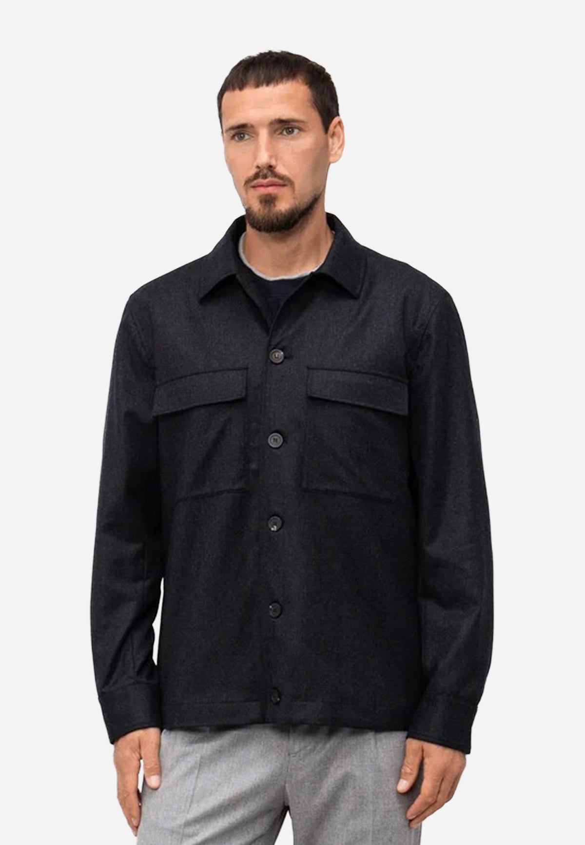 Chaqueta Sobrecamisa Lana Gris P.