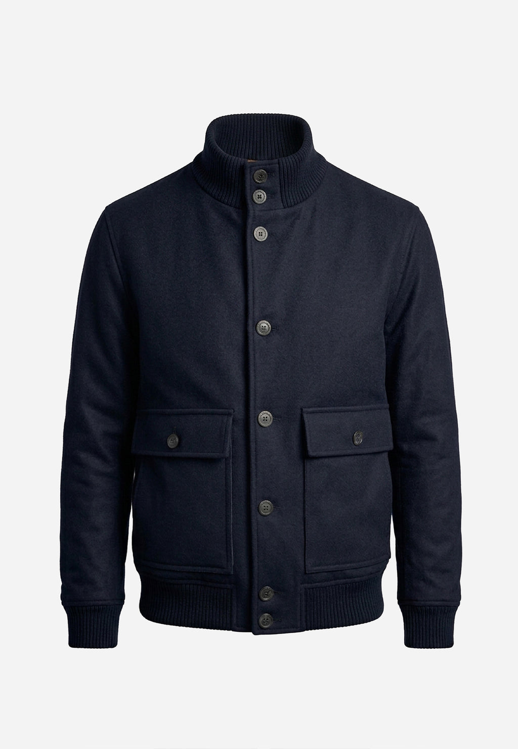 Chaqueta Azul Marino Estilo Bomber P.