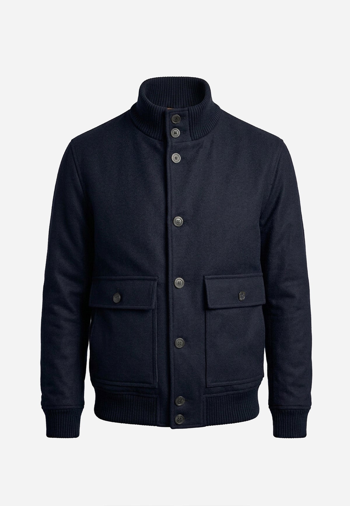 Chaqueta Azul Marino Estilo Bomber P.