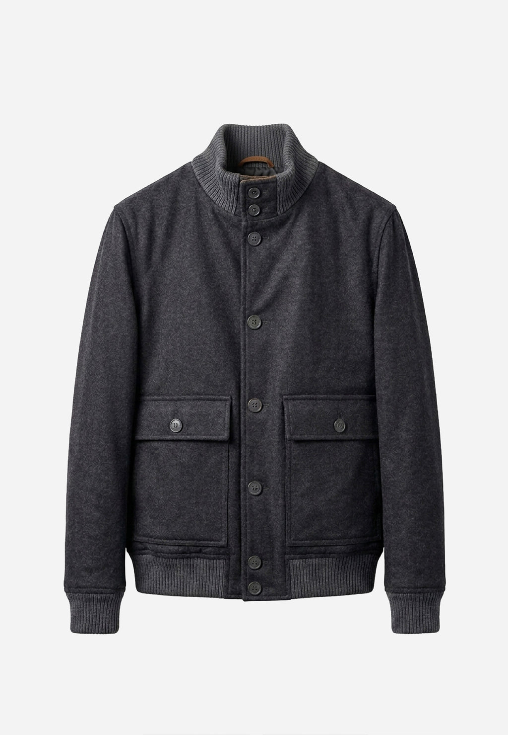 Chaqueta Gris Carbón Estilo Bomber P.