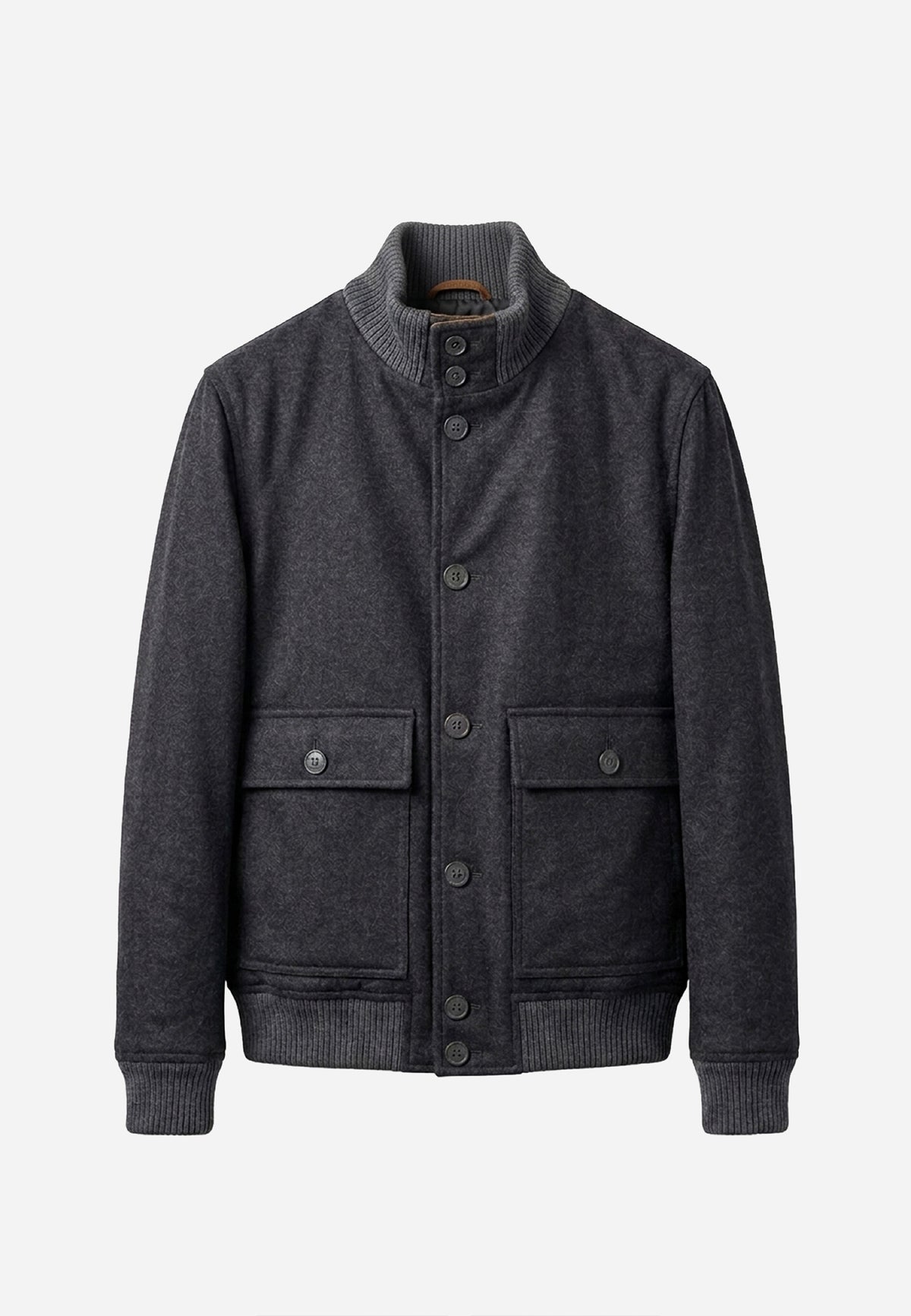 Chaqueta Gris Carbón Estilo Bomber P.