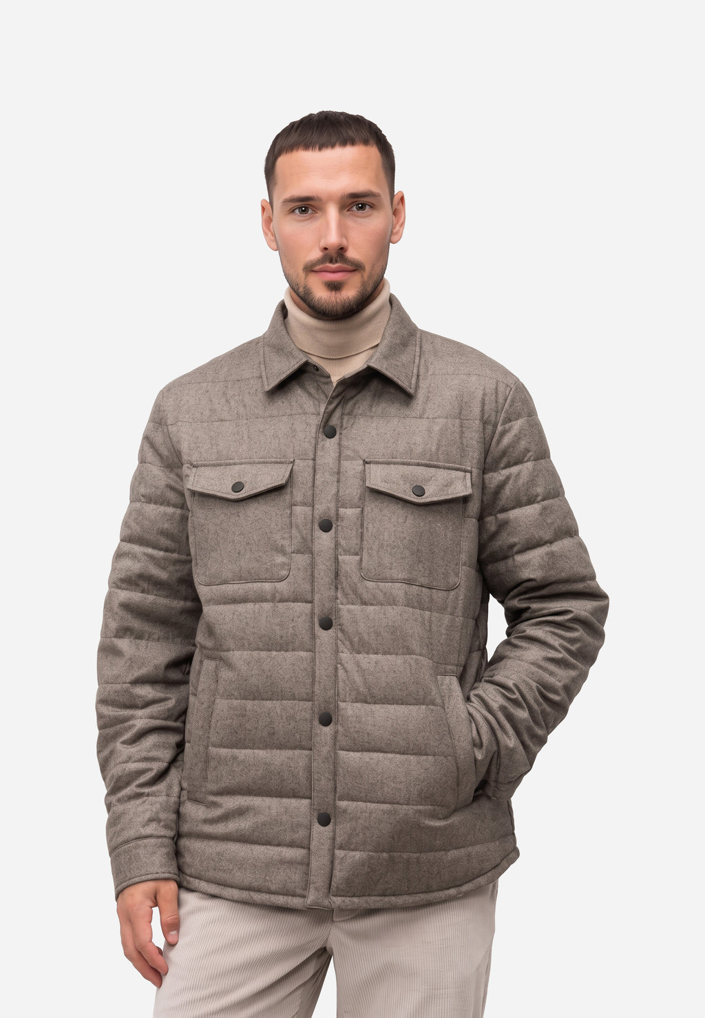 Chaqueta Cazadora Acolchada Café P.