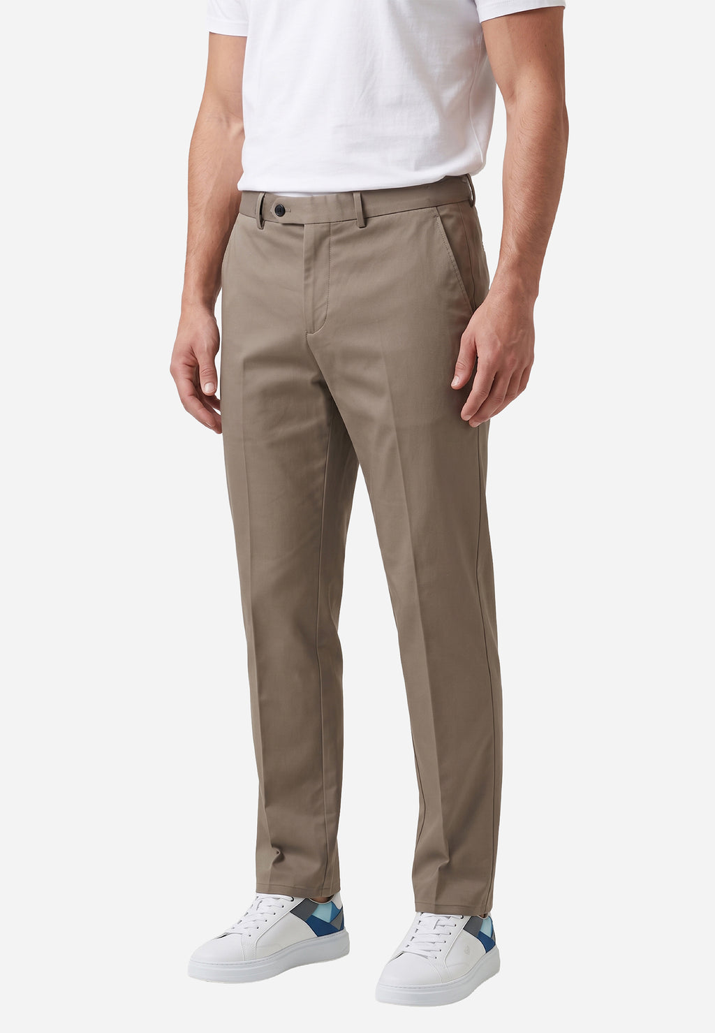 Pantalón Beige de Corte Sartorial P.