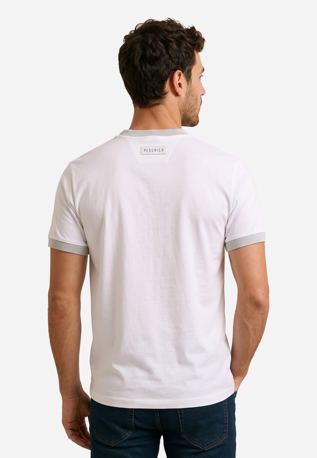 Camiseta T-Shirt Ringer Blanco P.