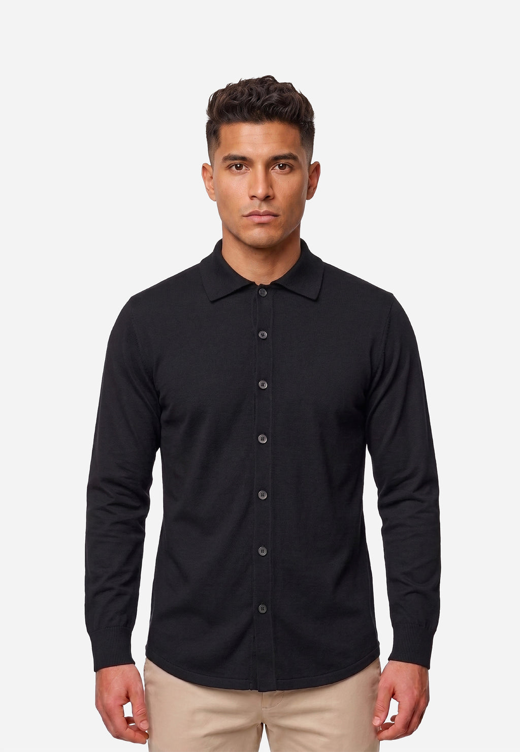 Sweater Negro con Botones P.