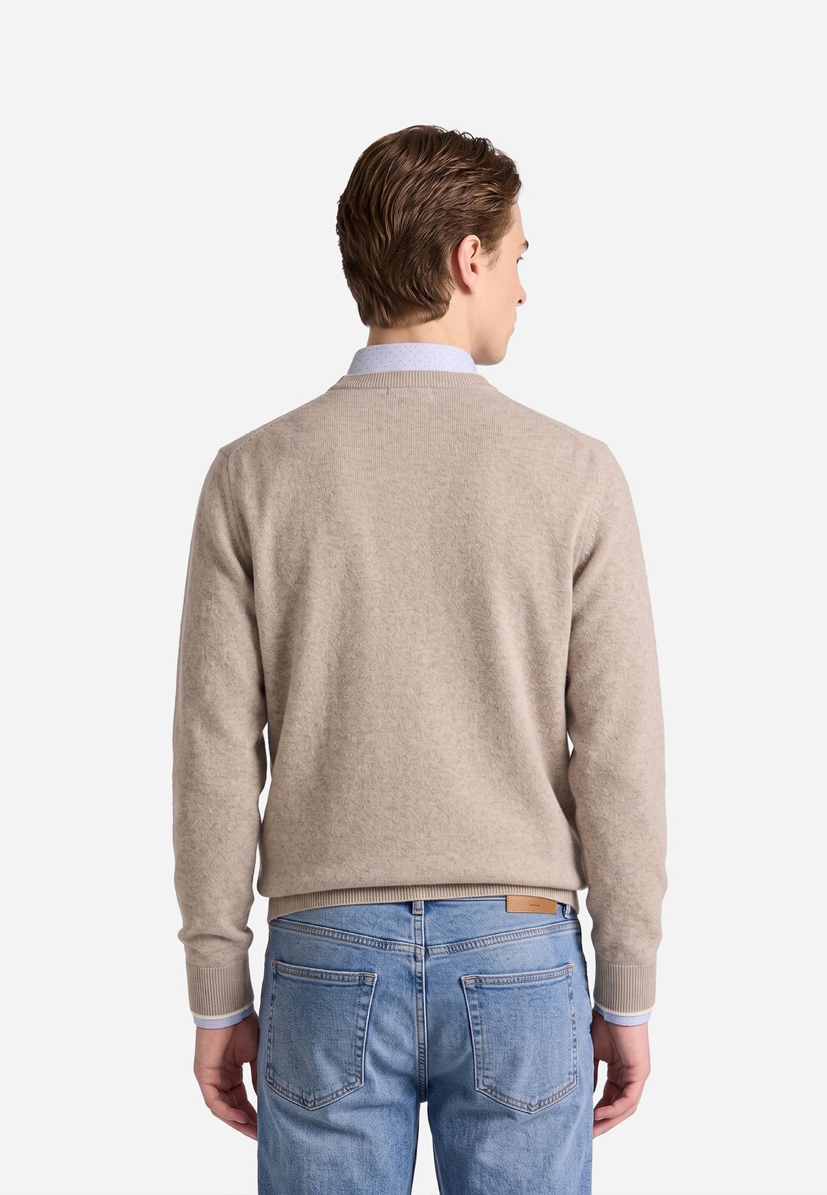 Sweater Punto Beige Jaspeado P.