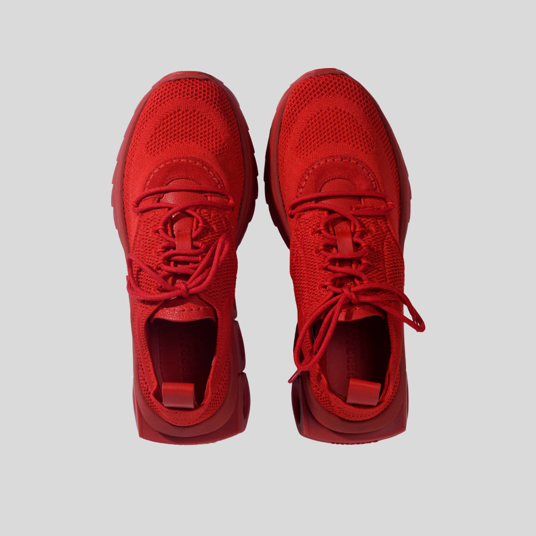 TENIS FERRAGAMO DAMA ROJO FASBRIC + PL (760873-NIMA KNIT1  )