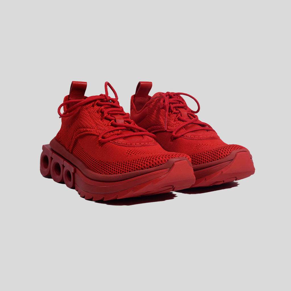 TENIS FERRAGAMO DAMA ROJO FASBRIC + PL (760873-NIMA KNIT1  )