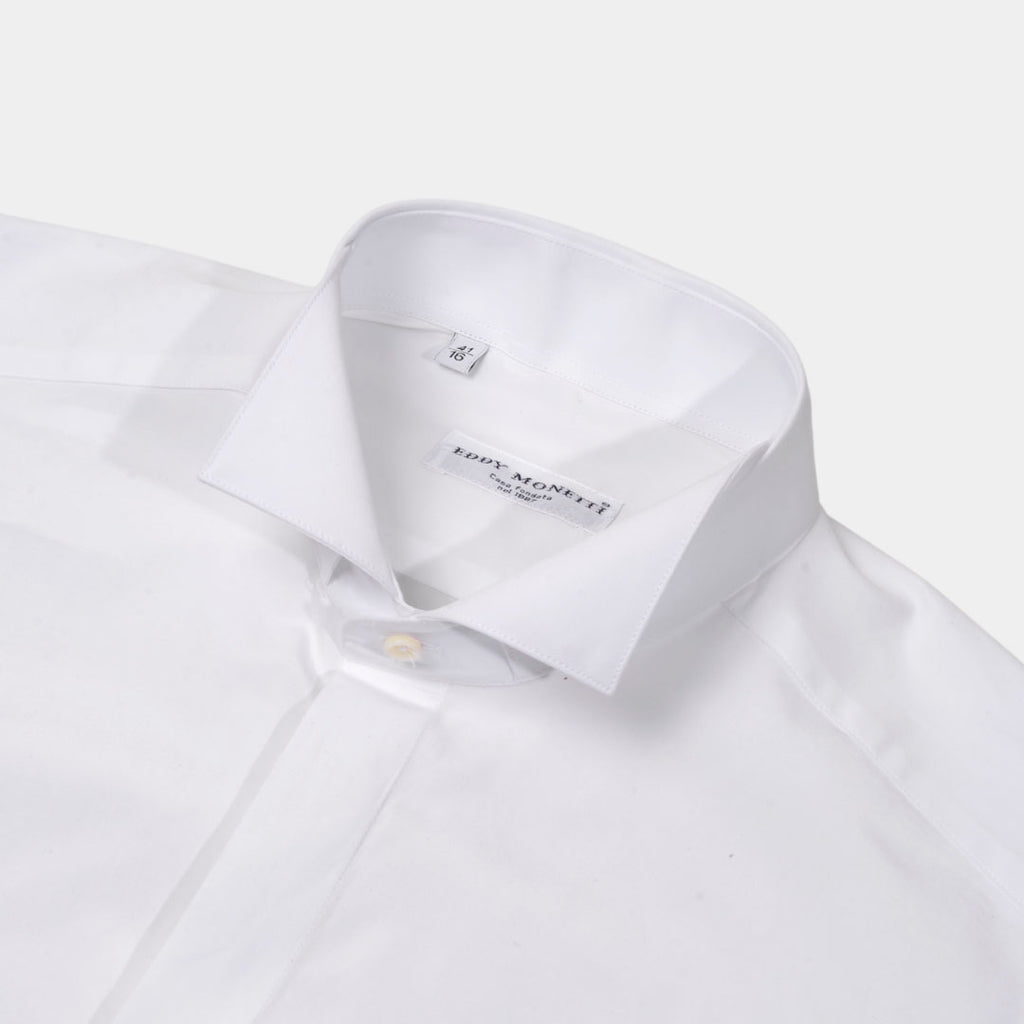 CAMISA EDDY MONETTI BLANCO ALGODON SMOKING (AU1-023 DIPLOMATICO)