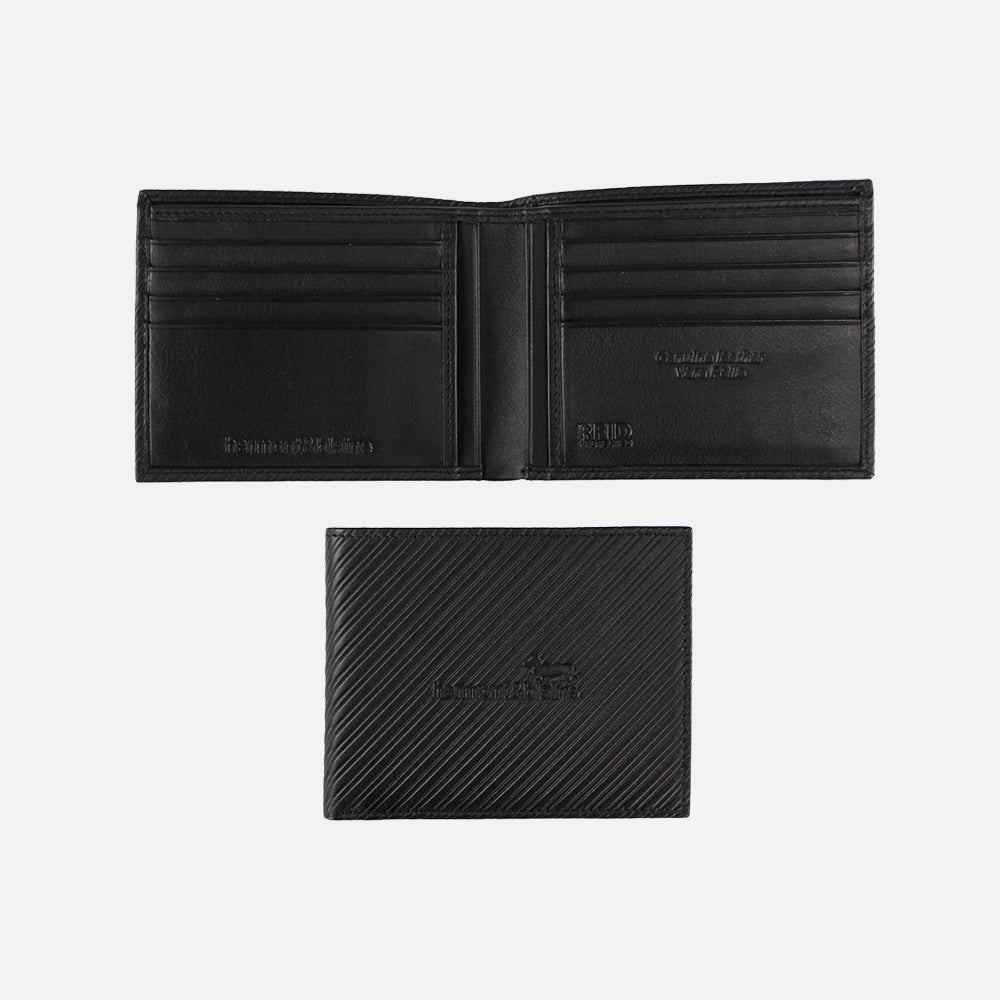 BILLETERA H&B SHOES NEGRO CUERO DELLE PELLE