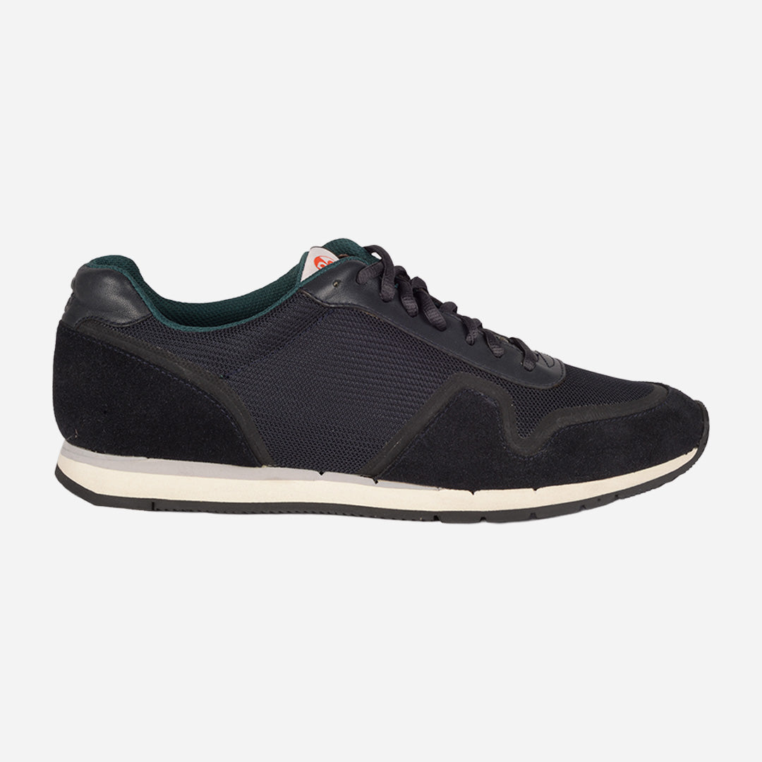Tenis Estilo Retro Running En Gamuza Y Malla Azul Marino PS.