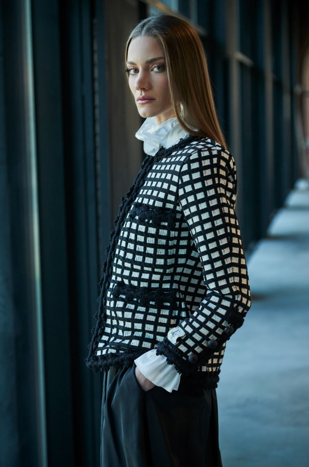 CHAQUETA The Extreme BLANCO/NEGRO  YVES ALGODON (2406)