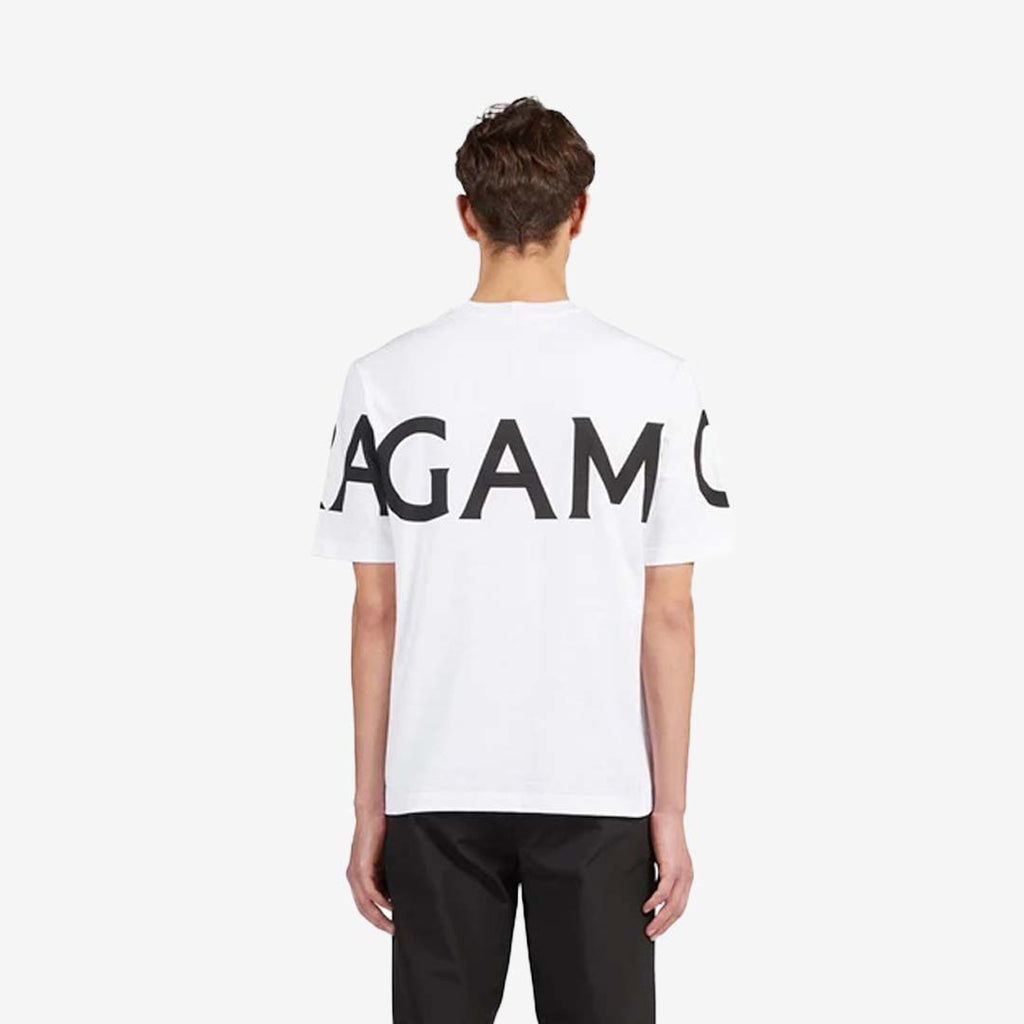 Camiseta Tshirt Blanca con Logo Gráfico Hombre S.F.