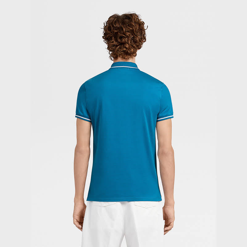 CAMISETA POLOE. ZEGNA AZUL (UZ548-746SR-T04)