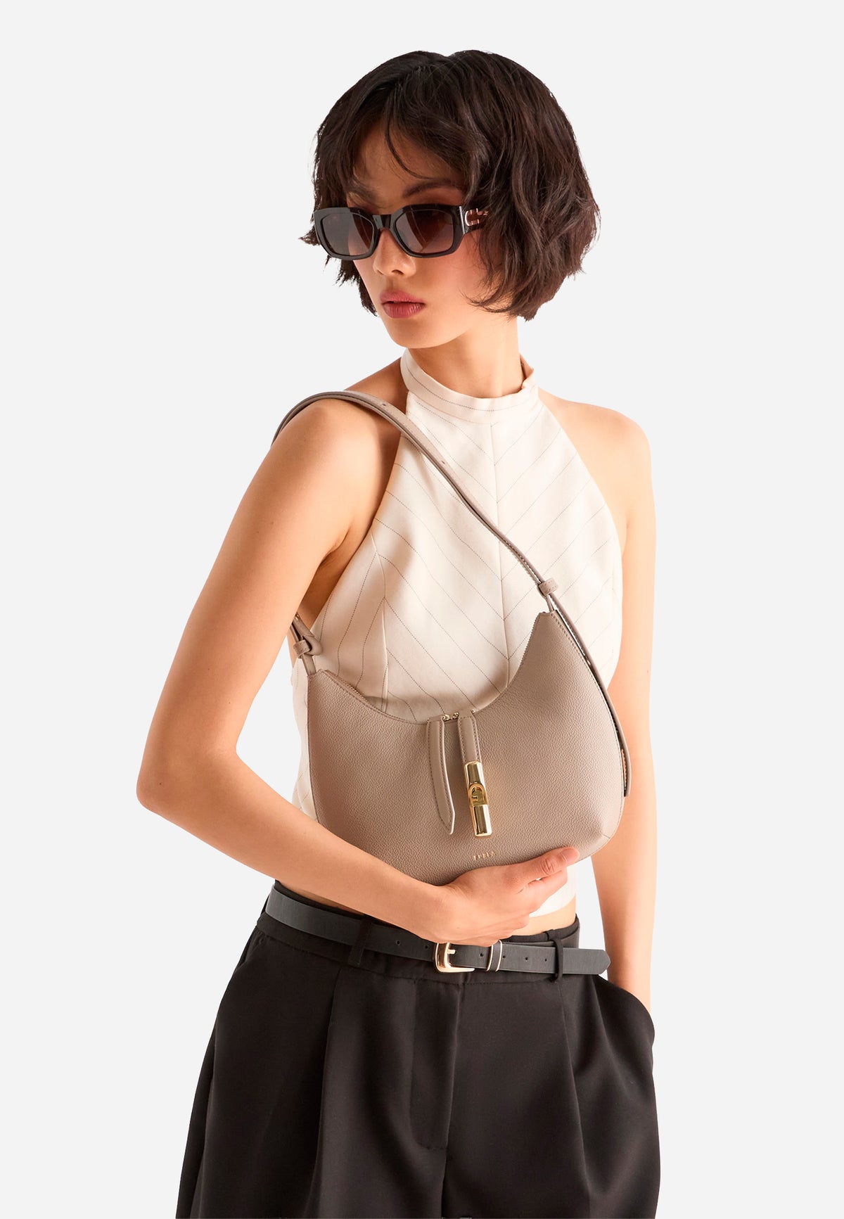 Bolso Goccia Lino – Beige F.