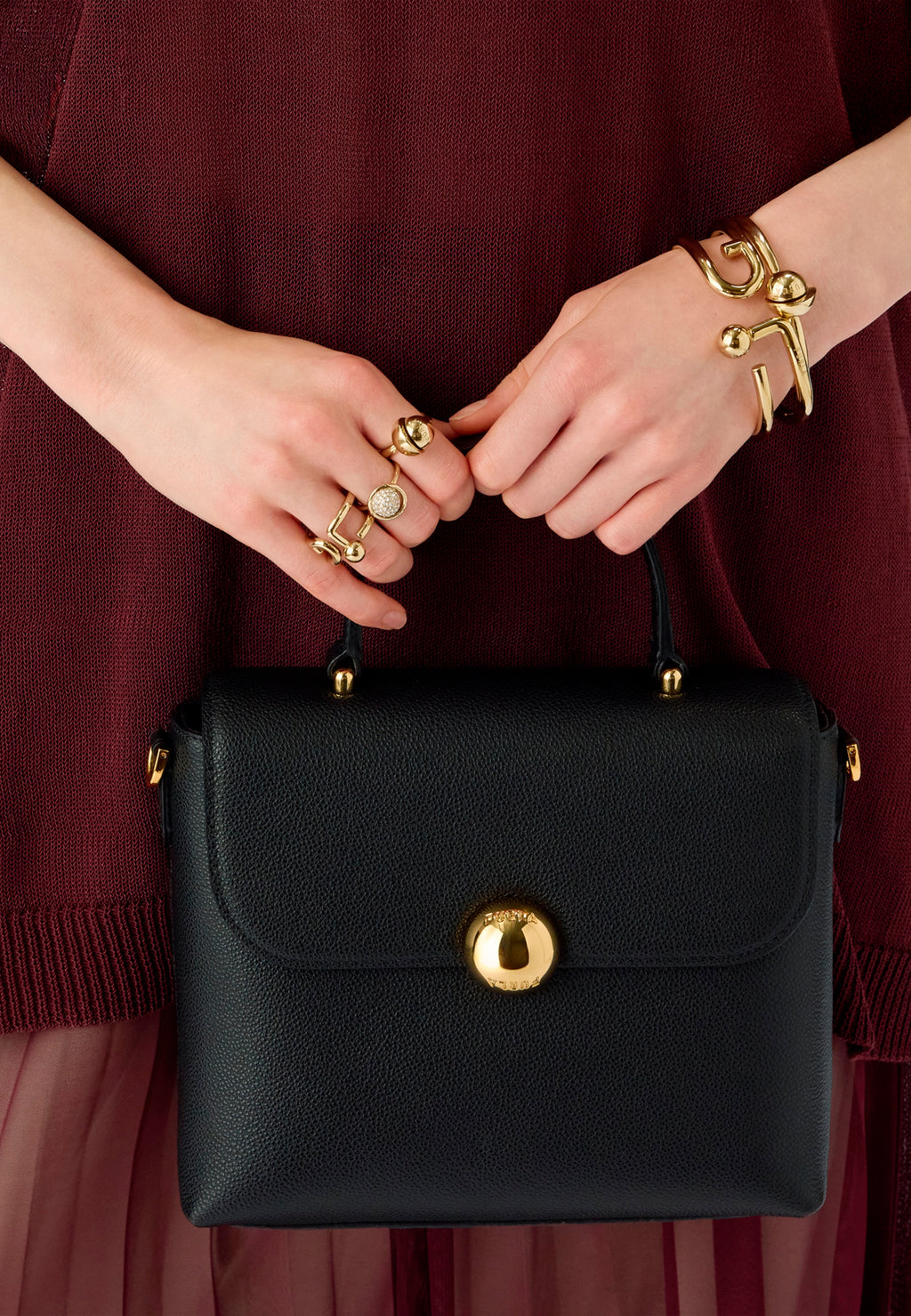 Bolso Moonlight Blanco Negro F.
