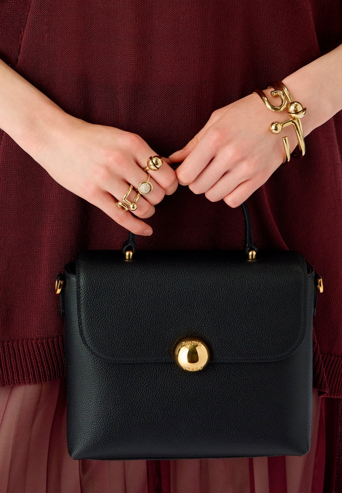Bolso Moonlight Blanco Negro F.