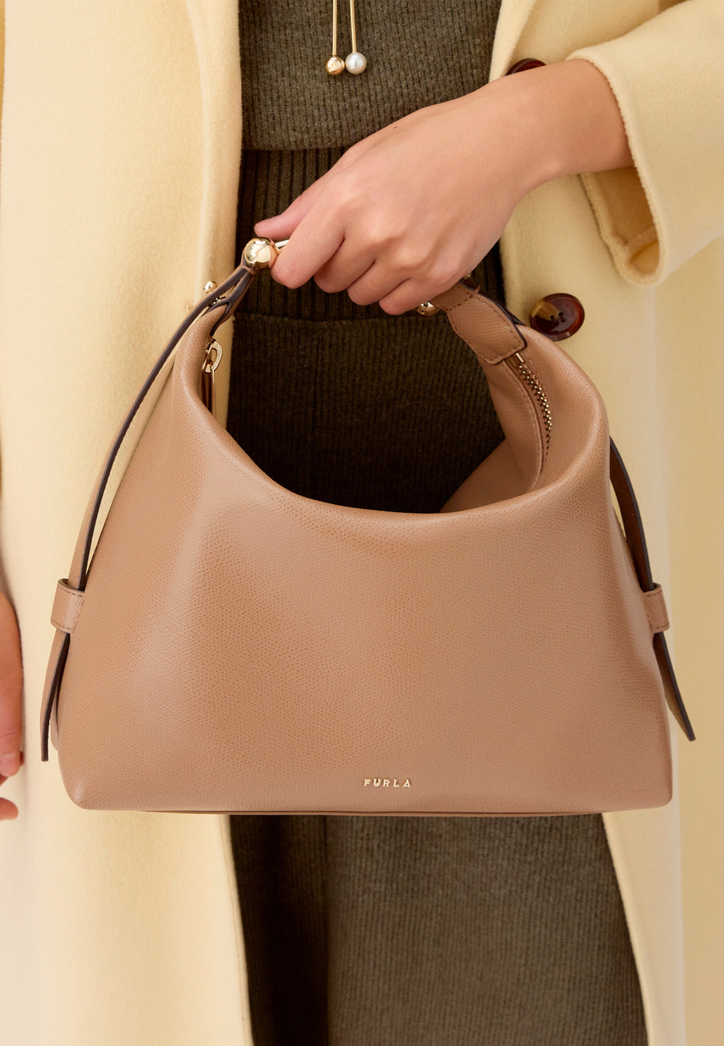 Bolso Tonie Shoulder Bag Toffee/Caramelo F.