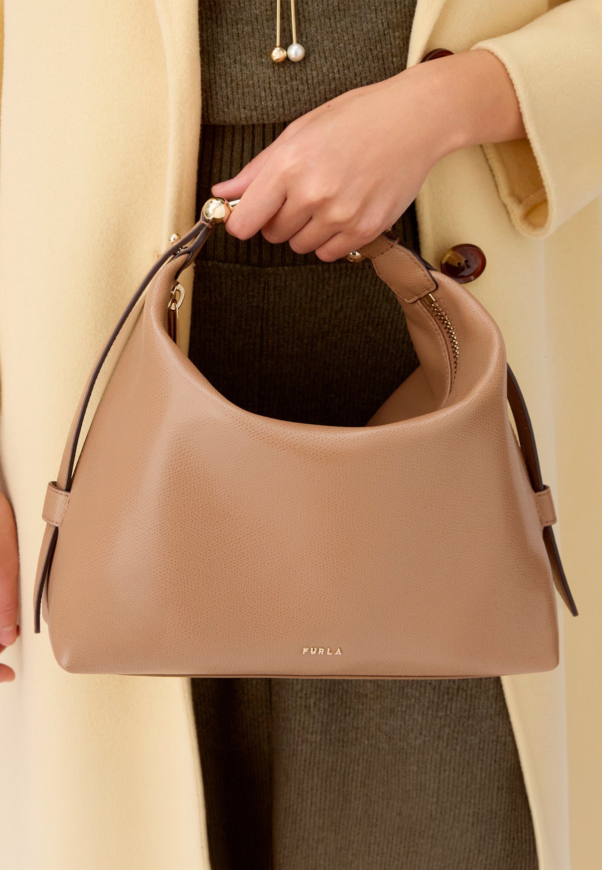 Bolso Tonie Shoulder Bag Toffee/Caramelo F.