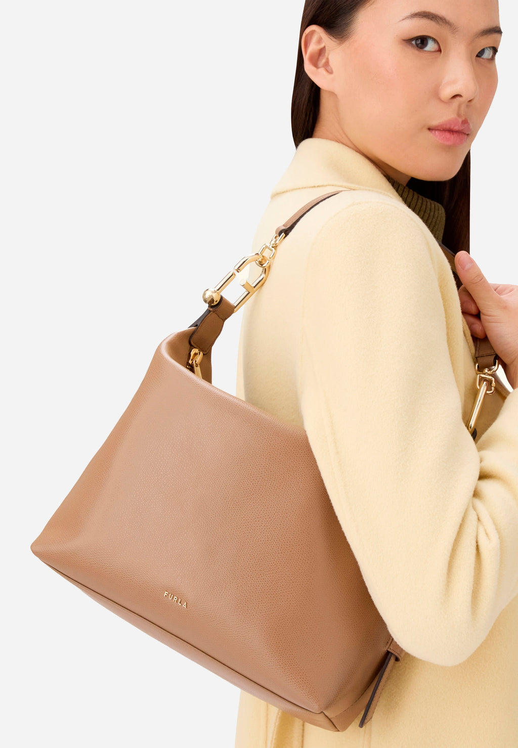 Bolso Tonie Shoulder Bag Toffee/Caramelo F.