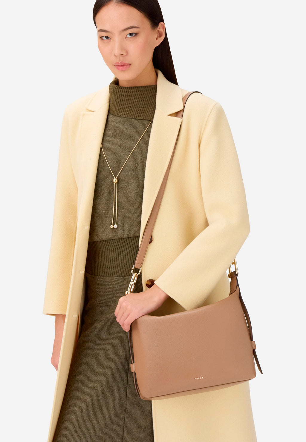 Bolso Tonie Shoulder Bag Toffee/Caramelo F.