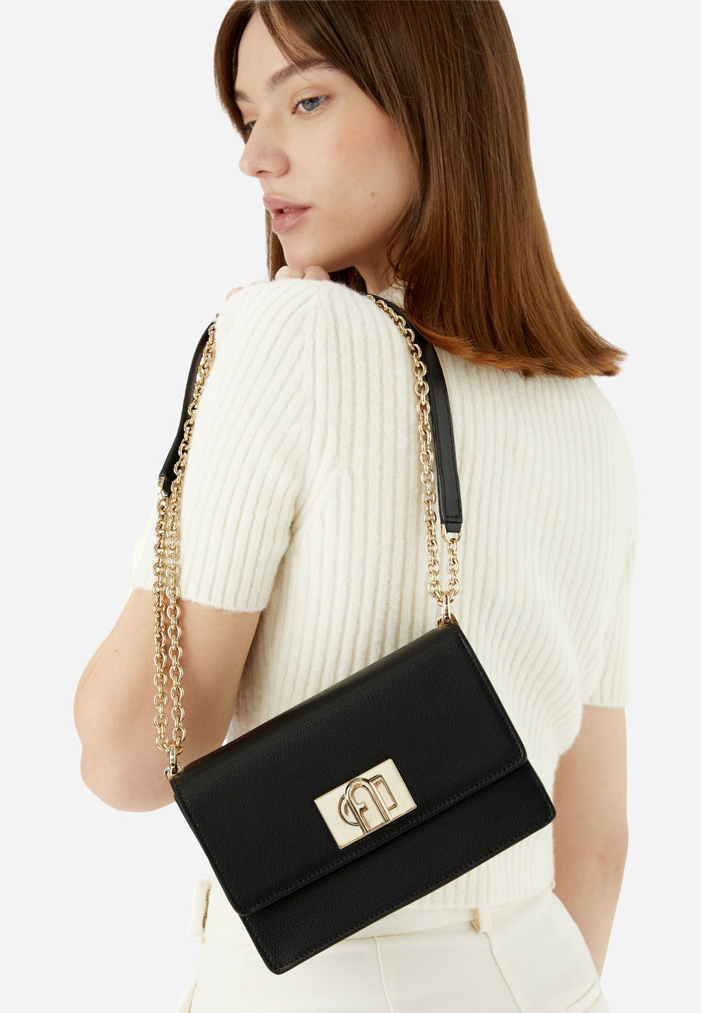 Bandolera Mini Negra Dama Furla.