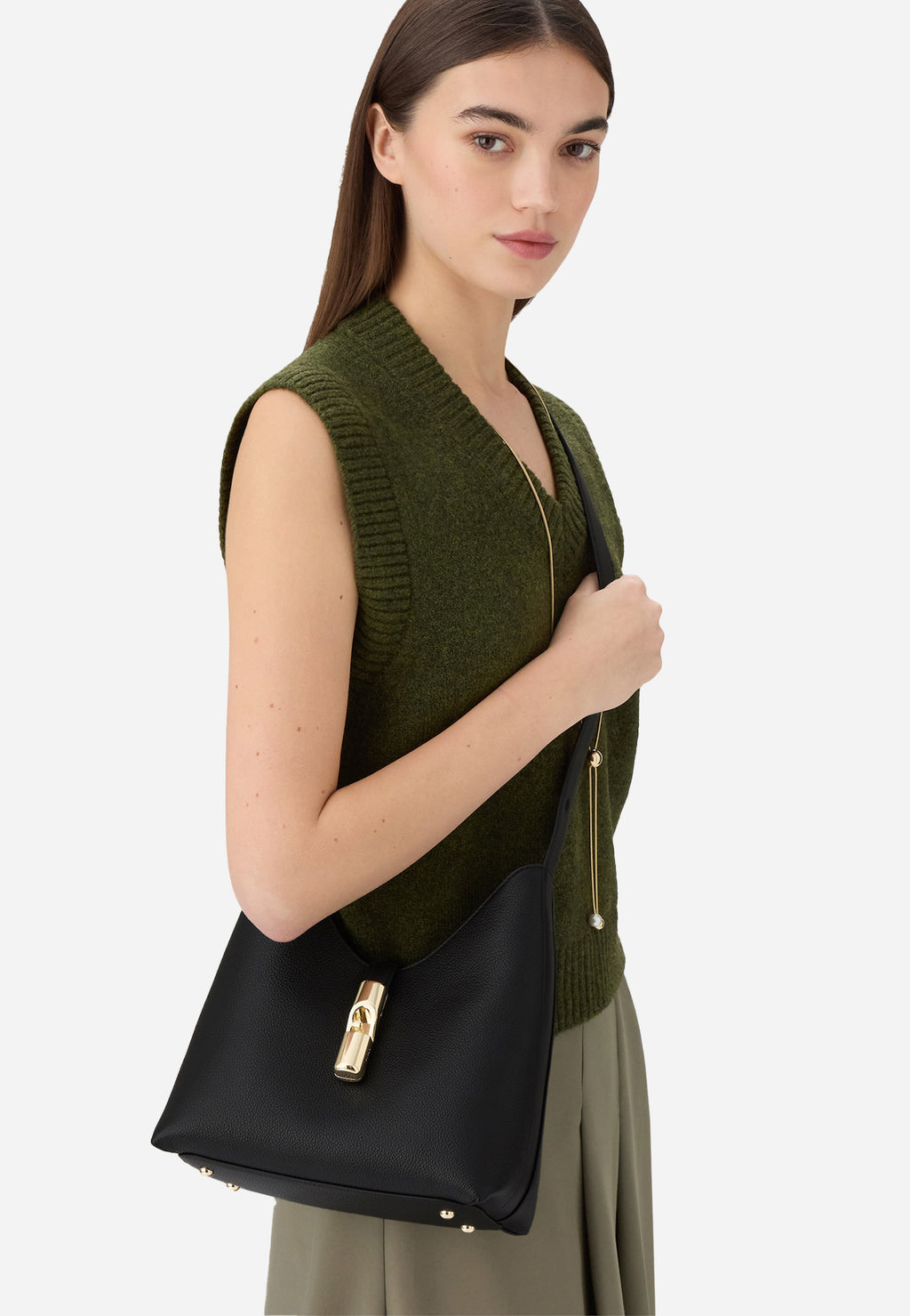 Bolso Iride Negro Dama Furla.