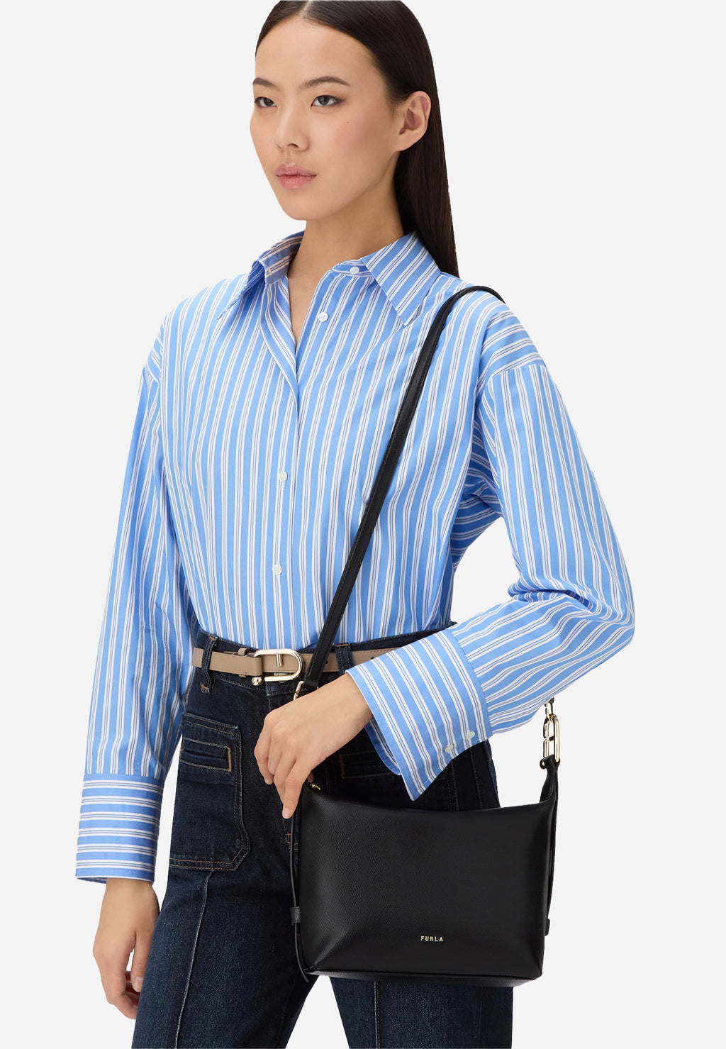 Bolso Tonie Shoulder Negro Dama Furla.