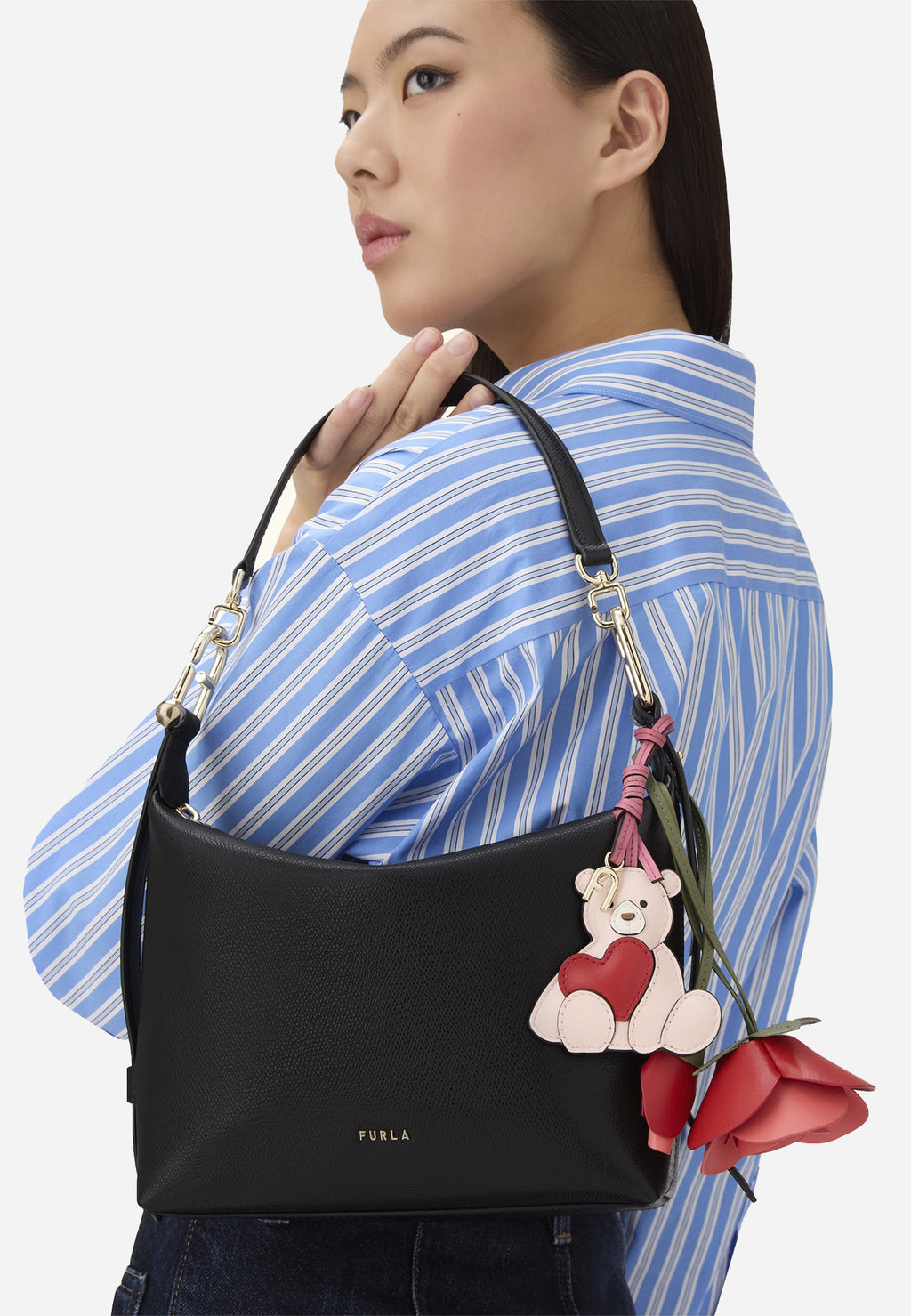 Bolso Tonie Shoulder Negro Dama Furla.