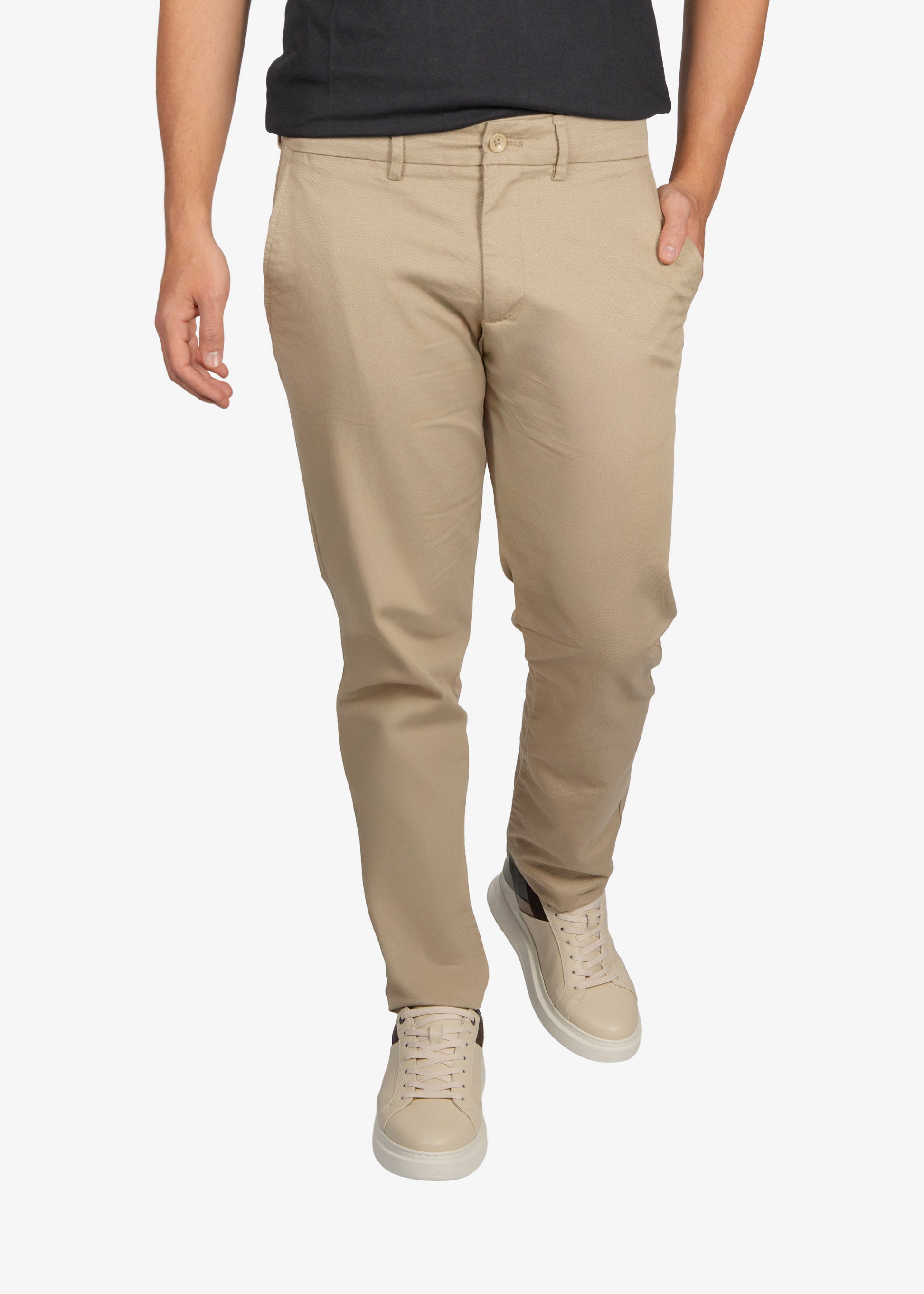Pantalón Fit Chino Caqui  H&B