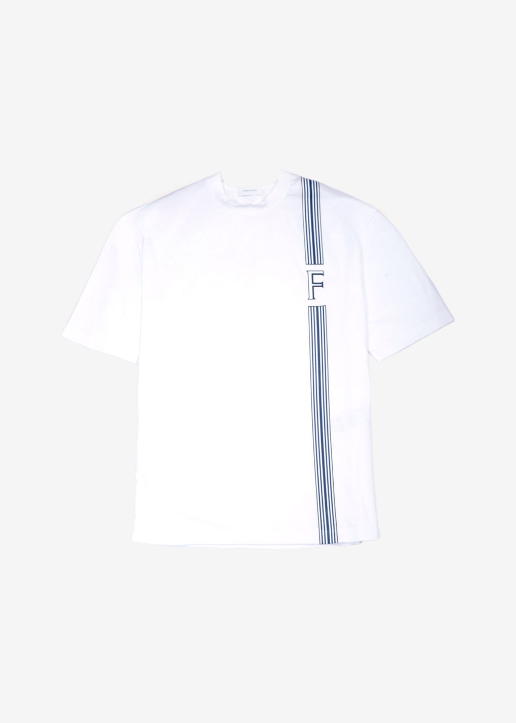Camiseta Tshirt Blanca con Estapando de Rayas S.F.