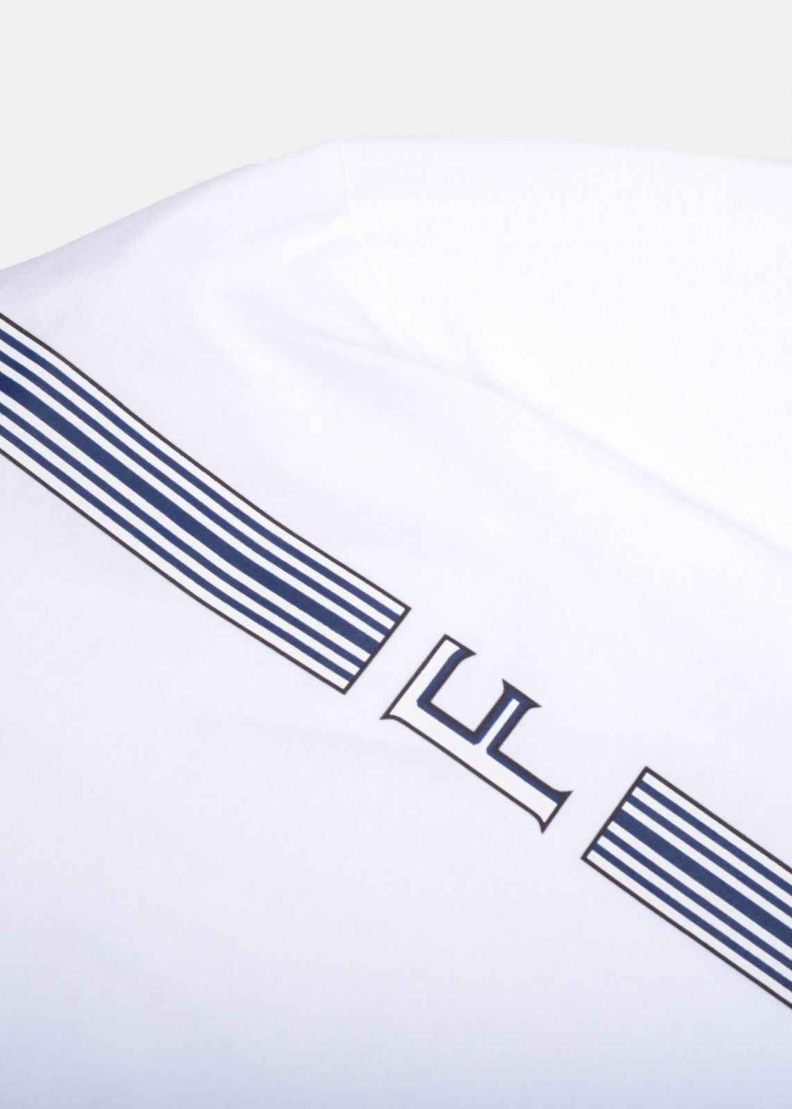 Camiseta Tshirt Blanca con Estapando de Rayas S.F.