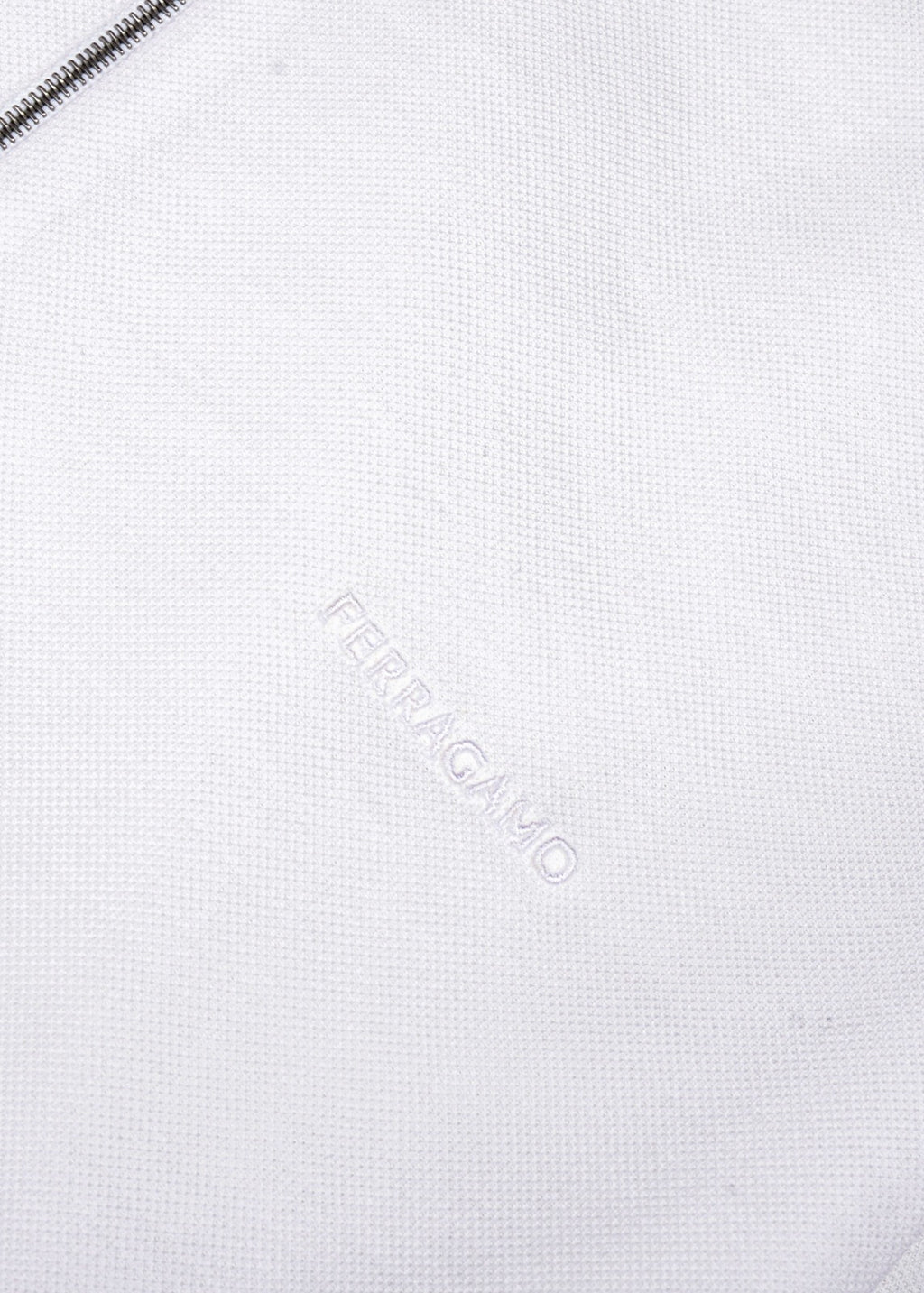 Camiseta Polo Blanca con Cremallera Hombre S.F.
