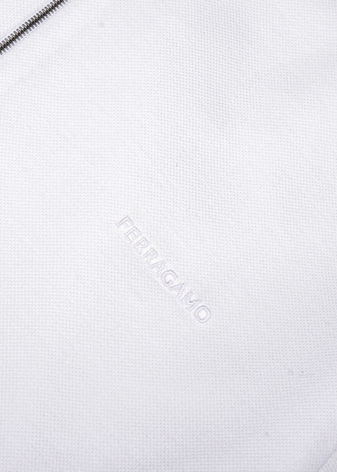Camiseta Polo Blanca con Cremallera Hombre S.F.