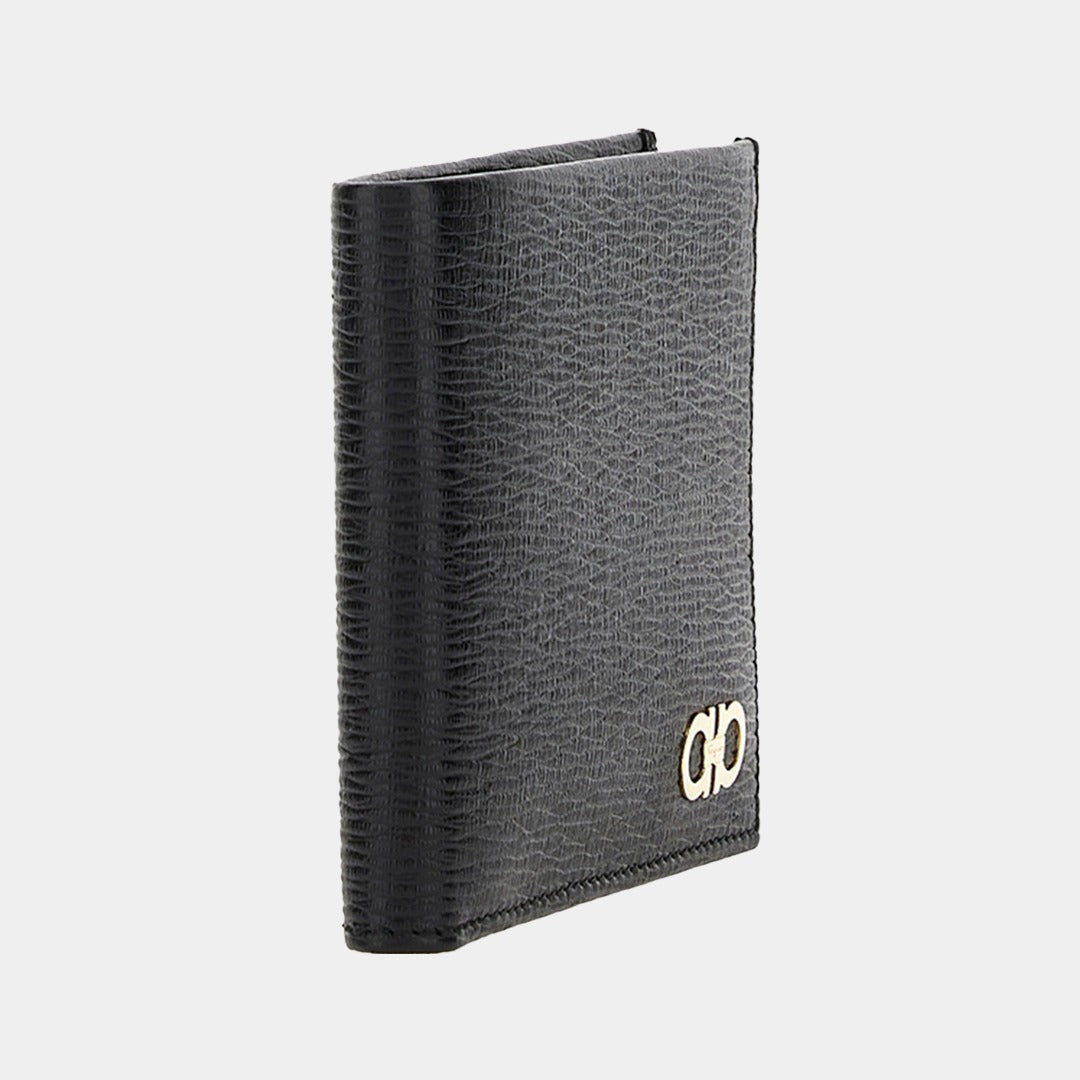 Billetera Bifold Gancini Negra S.F.