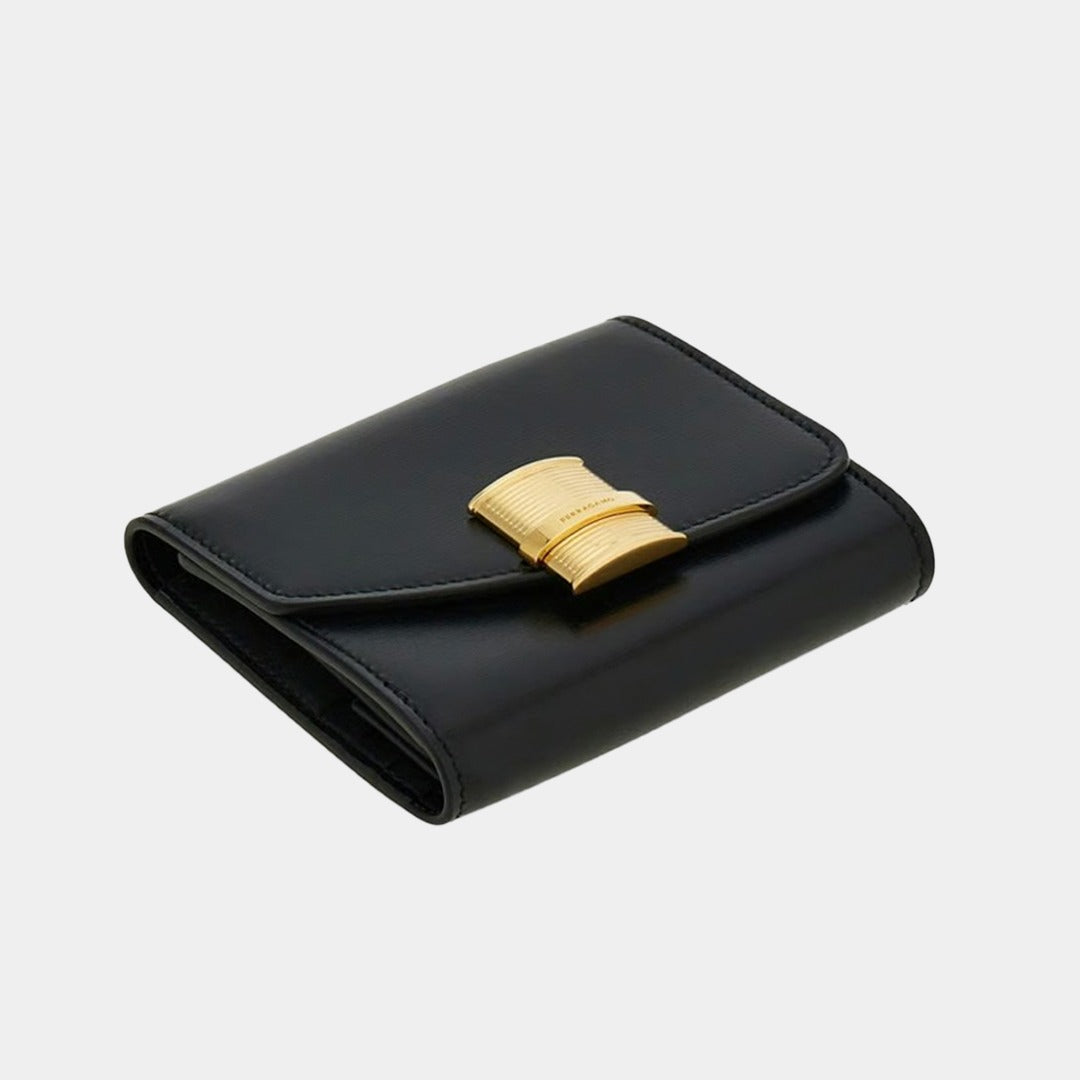 MONEDERO FERRAGAMO DAMA NEGRO CUERO (775209-220680)